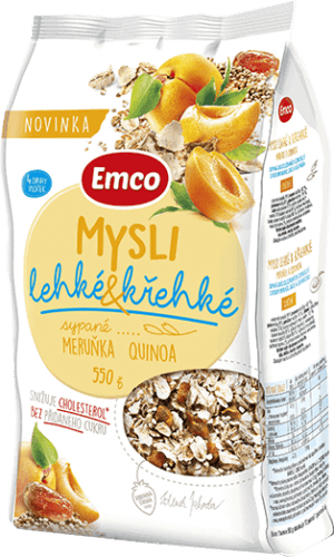 Emco Mysli Sypané lehké a křehké - meruňka a quinoa 550 g