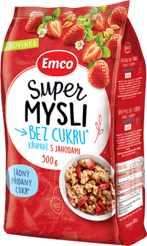 Emco Super mysli křupavé s jahodami 500 g