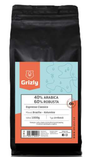 GRIZLY Zrnková káva 40/60 Espresso Classico 1000 g