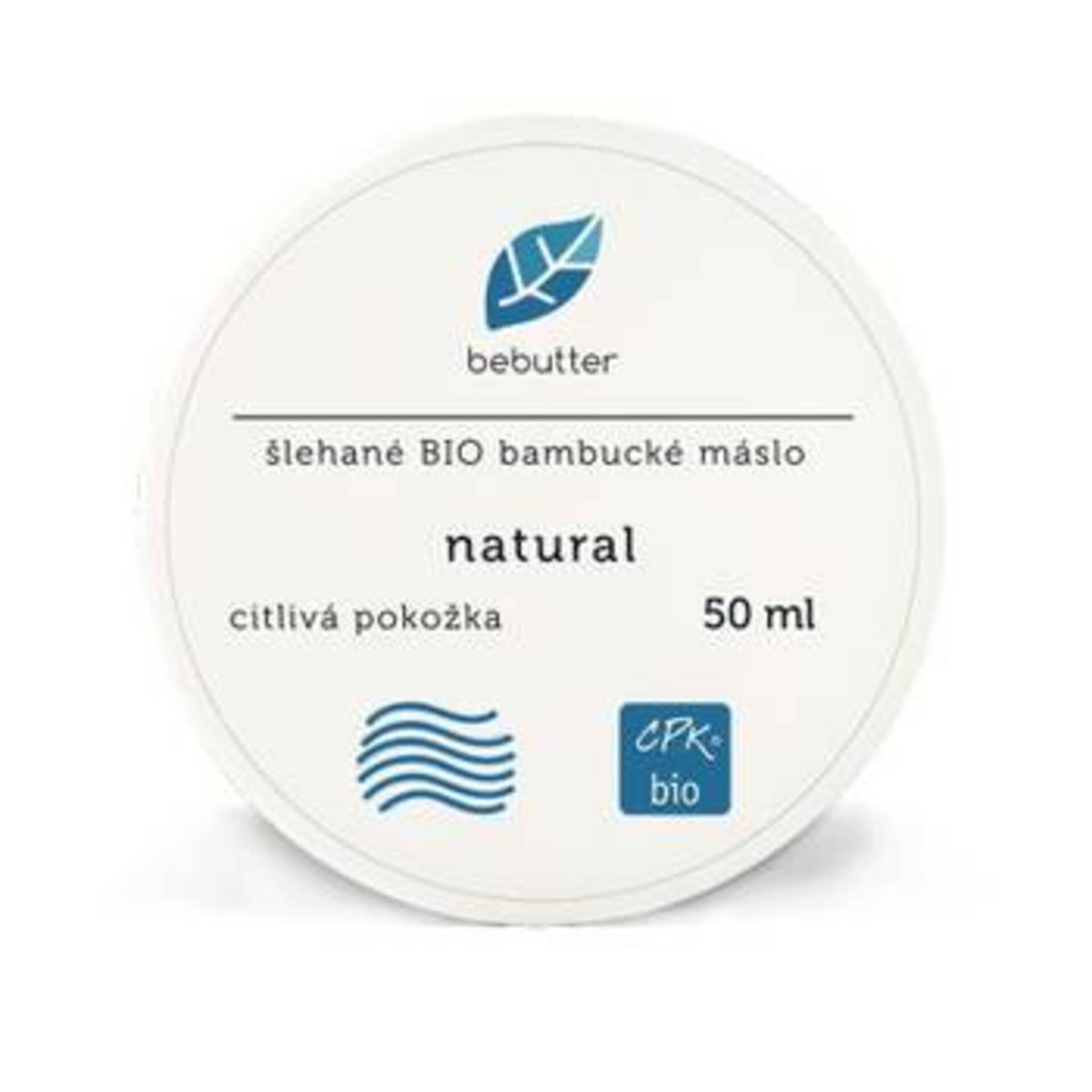 Bebutter Šlehané bambucké máslo Natural BIO 50 ml