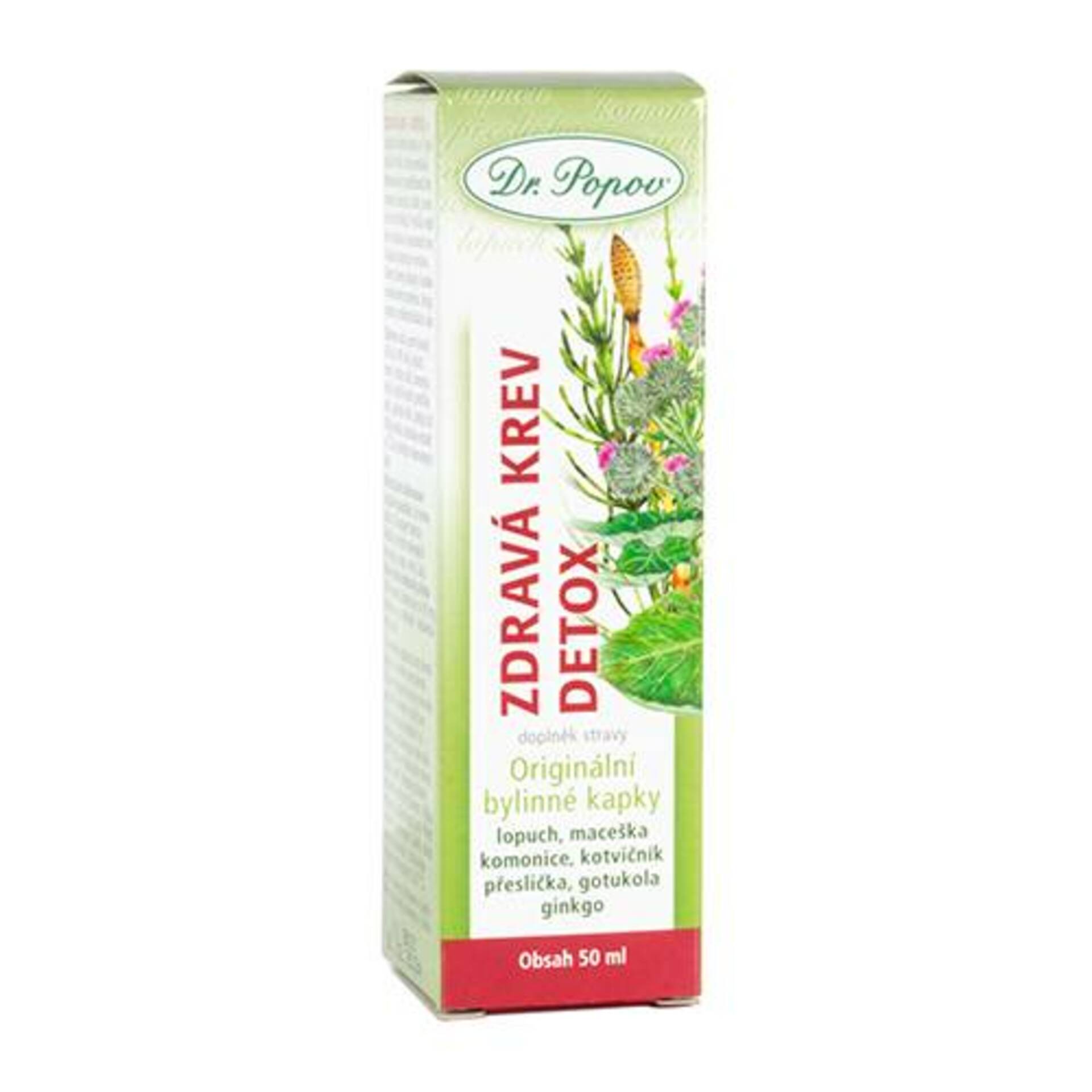 Dr. Popov Bylinné kapky Zdravá krev detox 50 ml