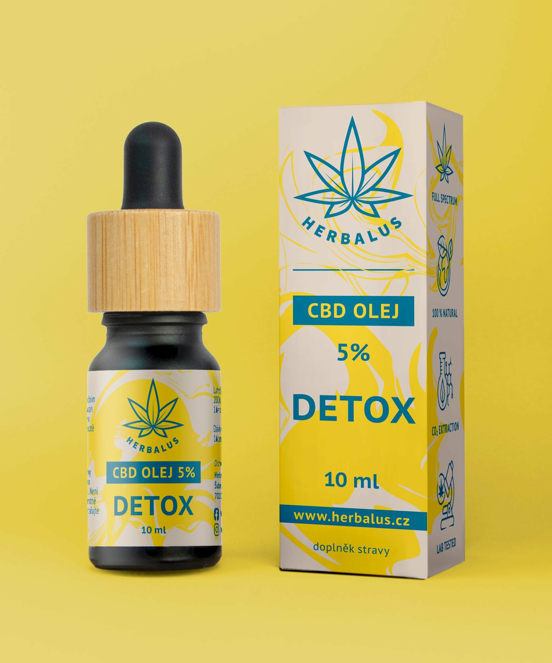 Herbalus CBD Olej 5 % DETOX 10 ml