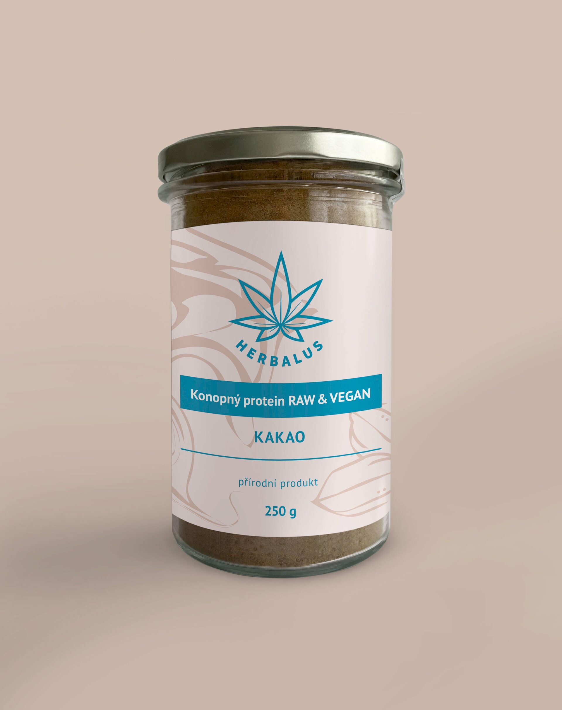 Herbalus Konopný protein RAW & VEGAN kakao 250 g