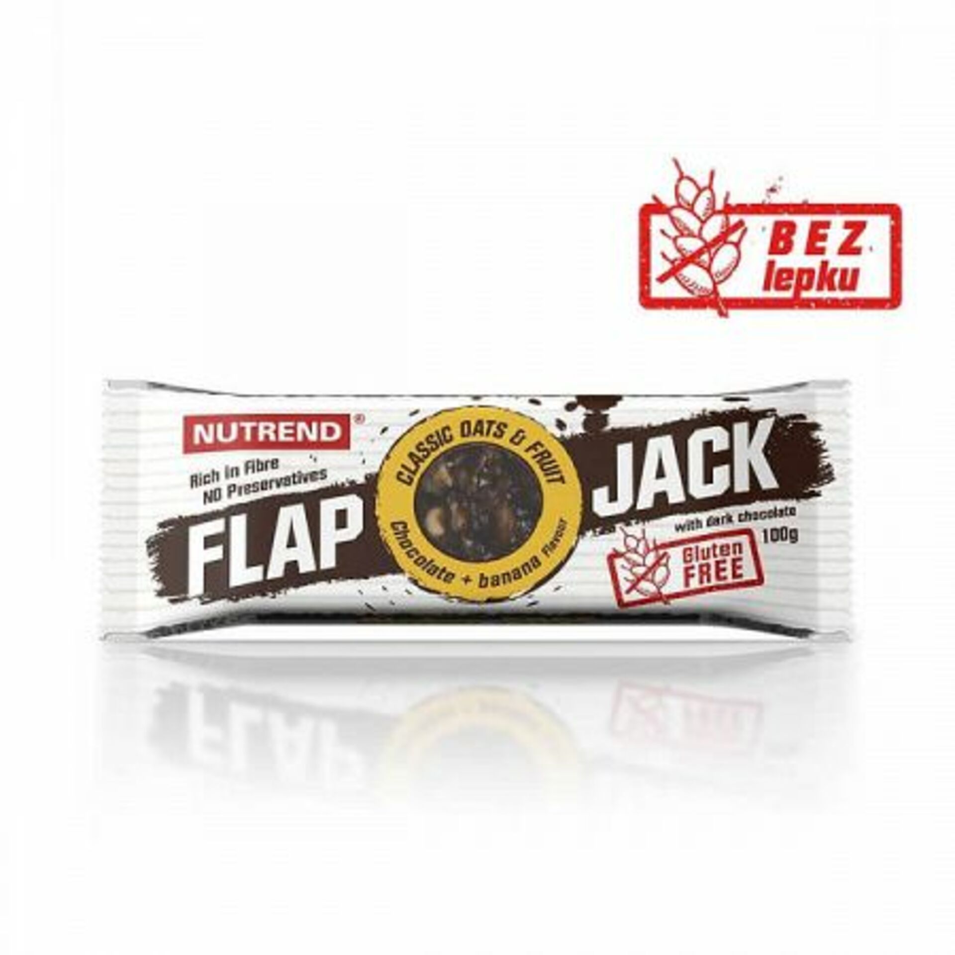 Nutrend Flapjack Gluten Free 100 g - čokoláda+banán s hořkou čokoládou