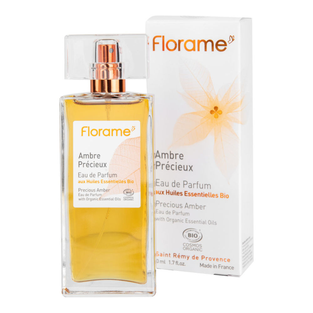 Parfémová voda přírodní AMBRE PRÉCIEUX — drahocenný jantar 50 ml BIO   FLORAME Florame