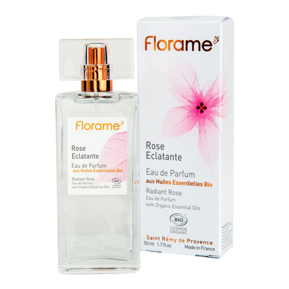 Parfémová voda přírodní ROSE ECLATANTE — zářící růže 50 ml BIO   FLORAME Florame