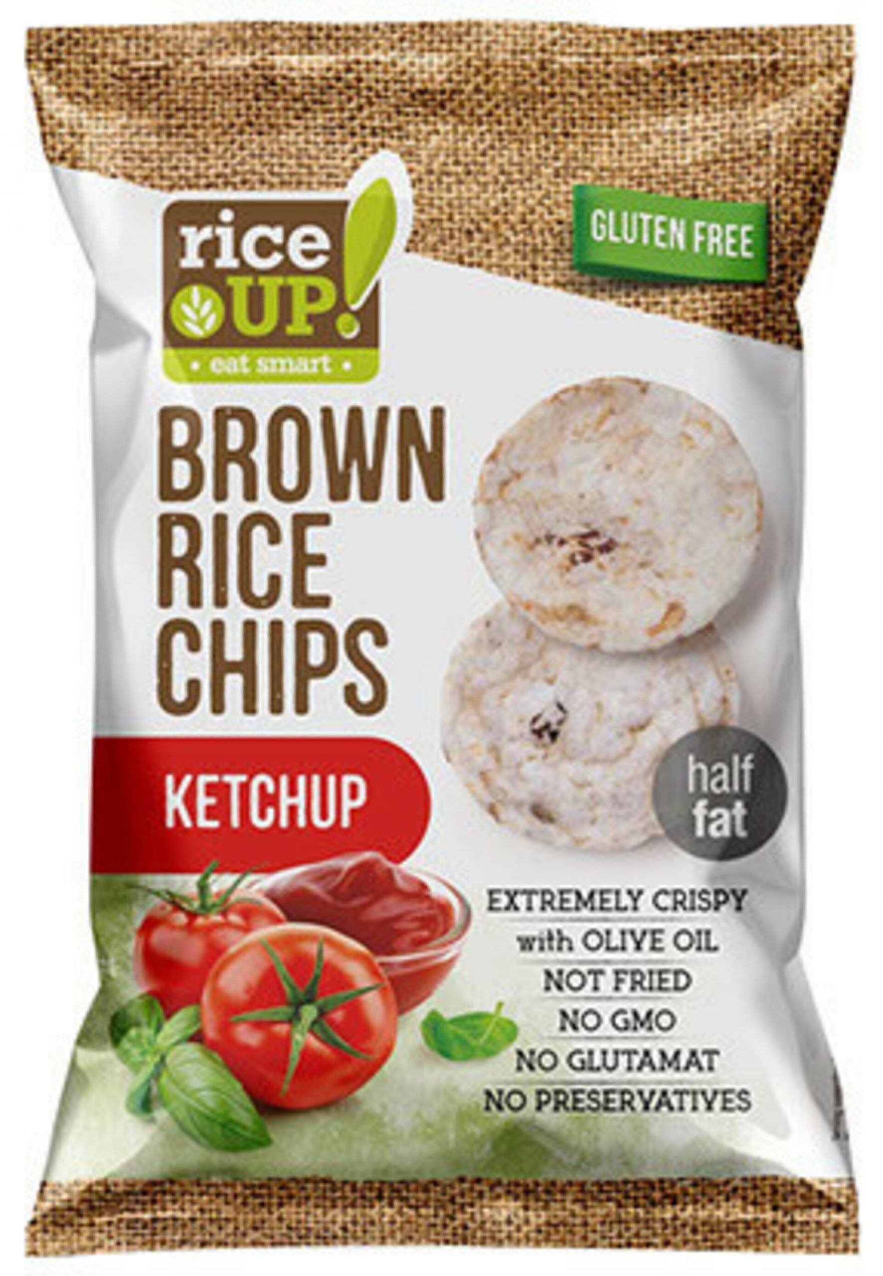 Rice Up Rýžové chipsy kečup 60 g