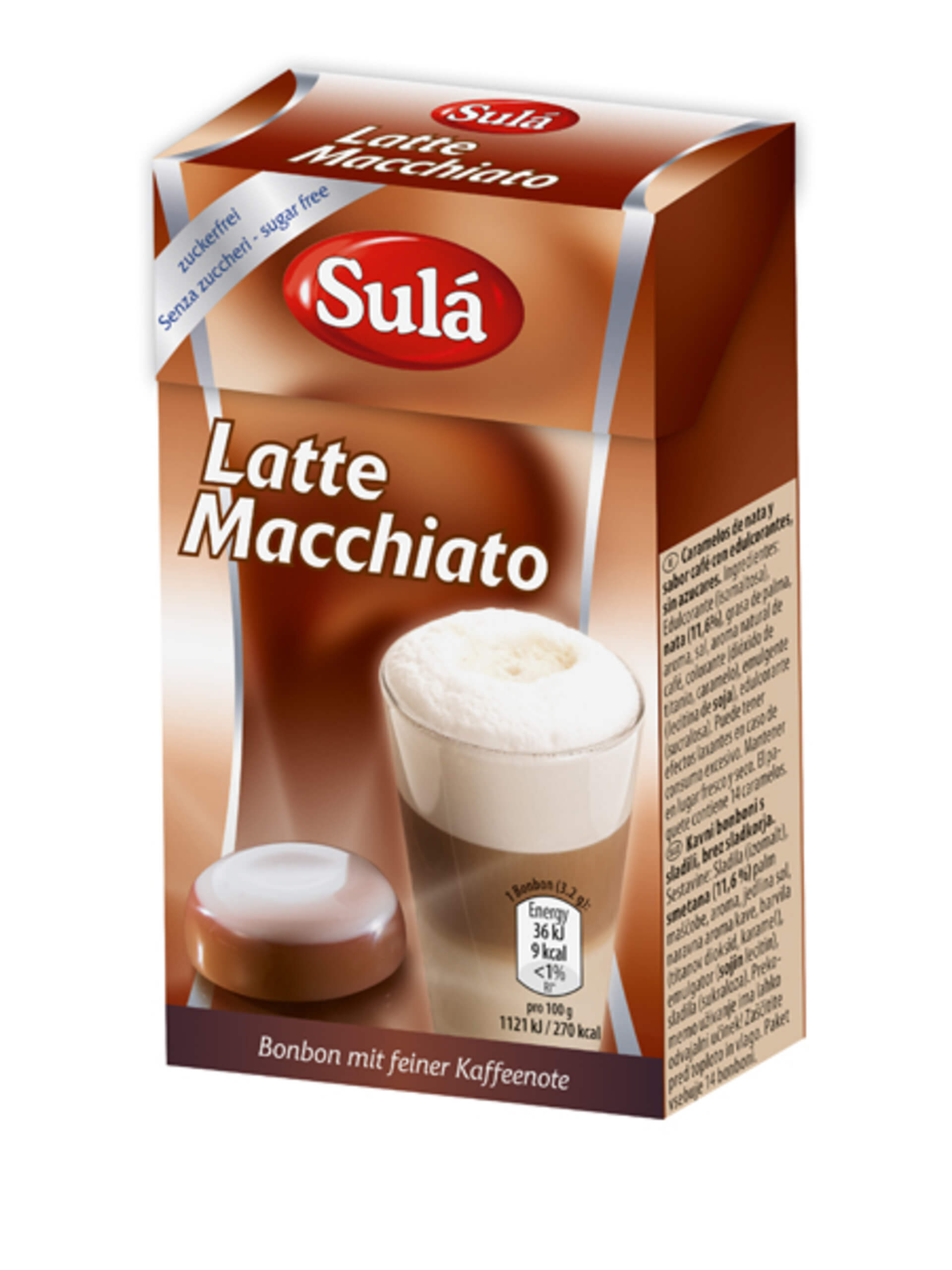 Sulá Bonbóny bez cukru Latte Macchiato 44 g