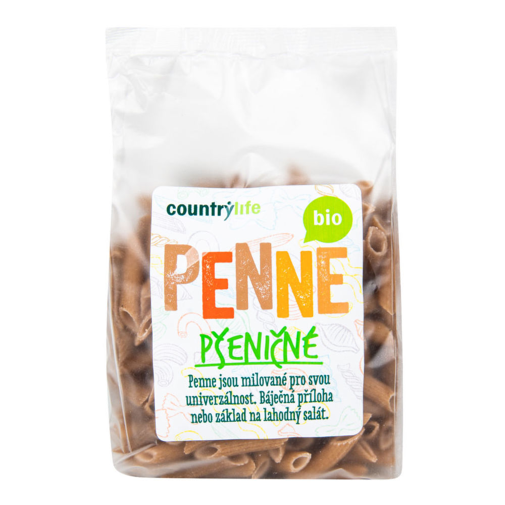 Těstoviny penne pšeničné 400 g BIO   COUNTRY LIFE Country Life