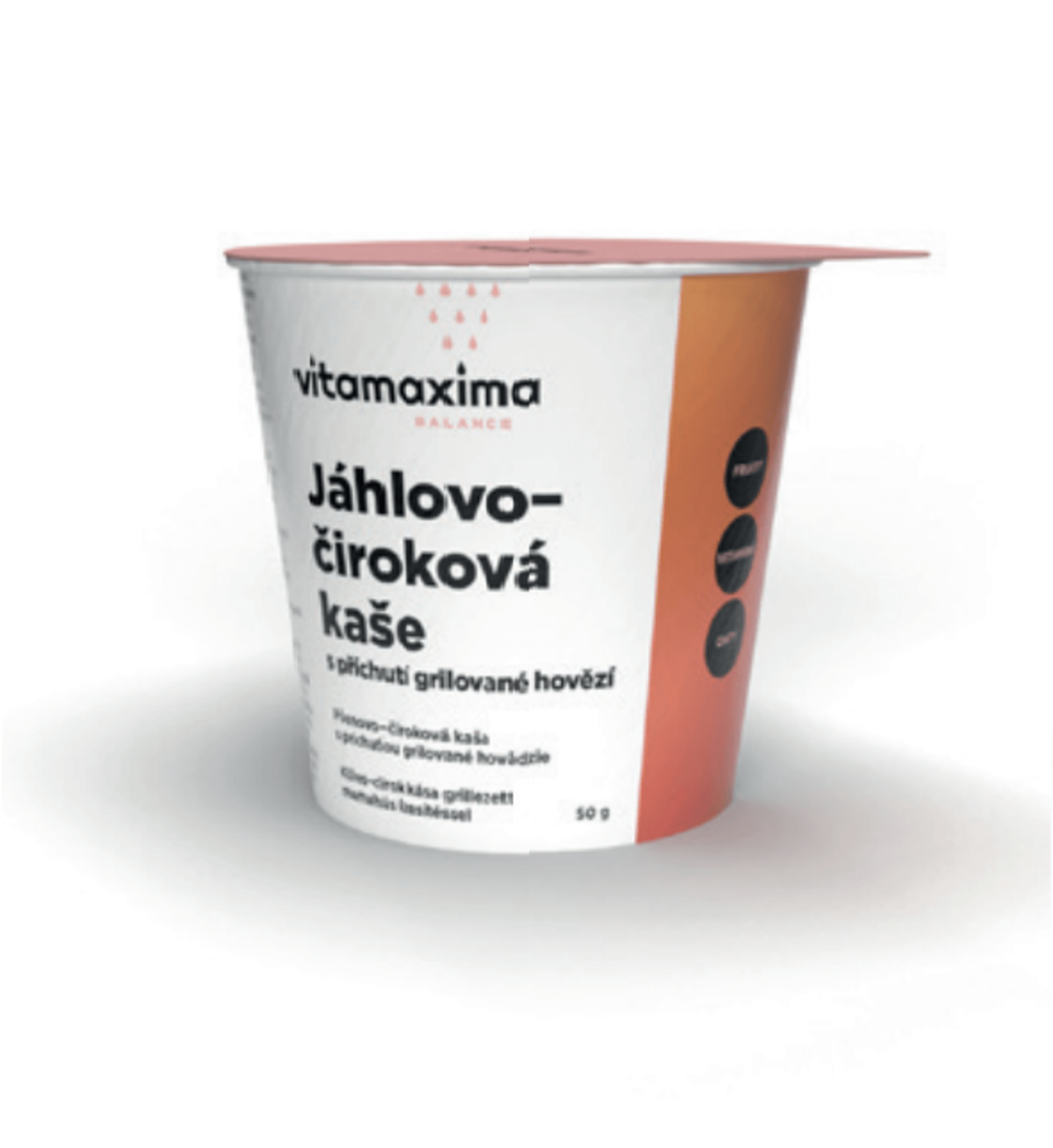 Vitamaxima Jáhlovo - čiroková kaše s příchutí gril. hovězí 50 g