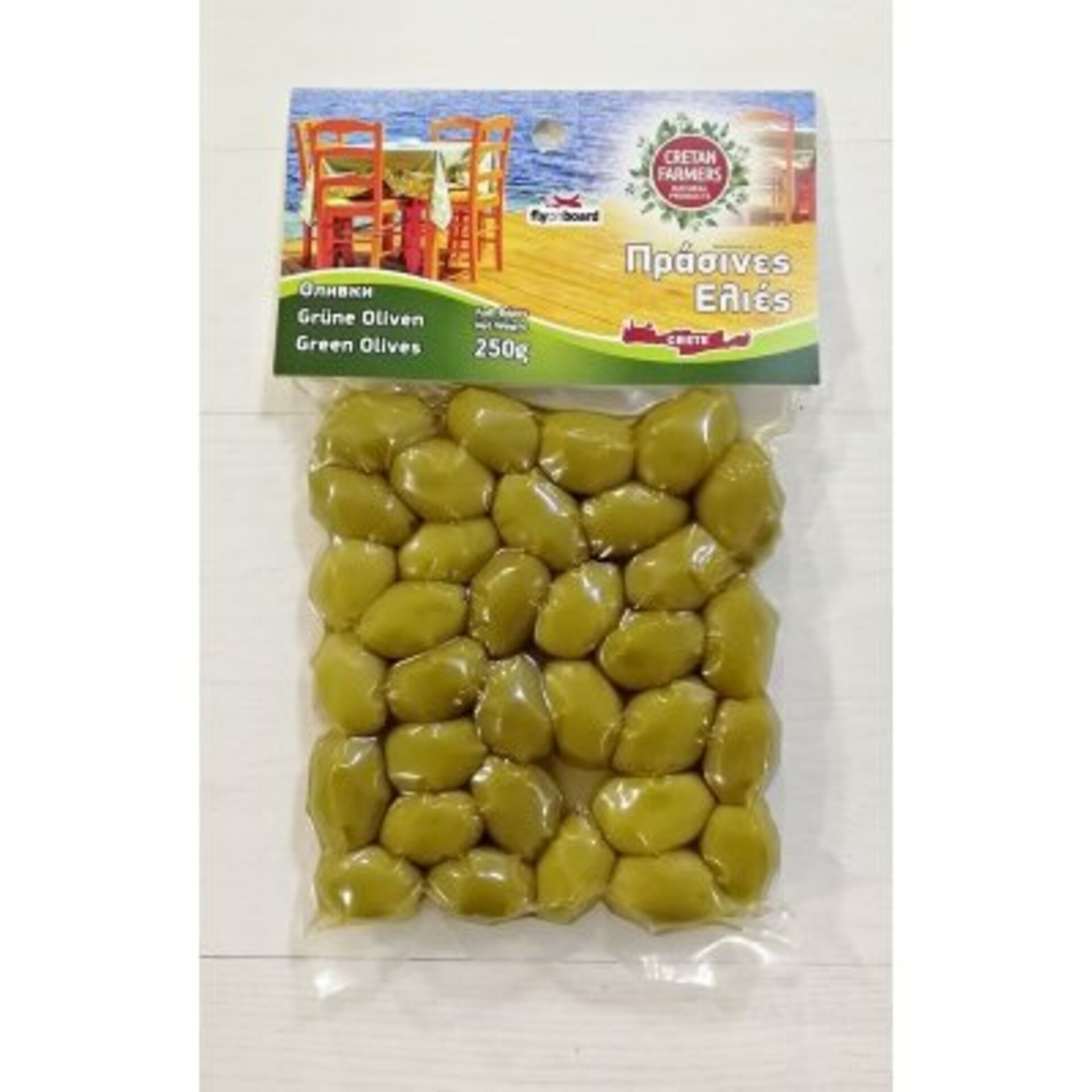 Cretan Farmers Zelené řecké olivy marinované 250 g