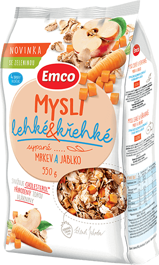 Emco Mysli Sypané lehké a křehké - Mrkev a jablko 550 g - expirace