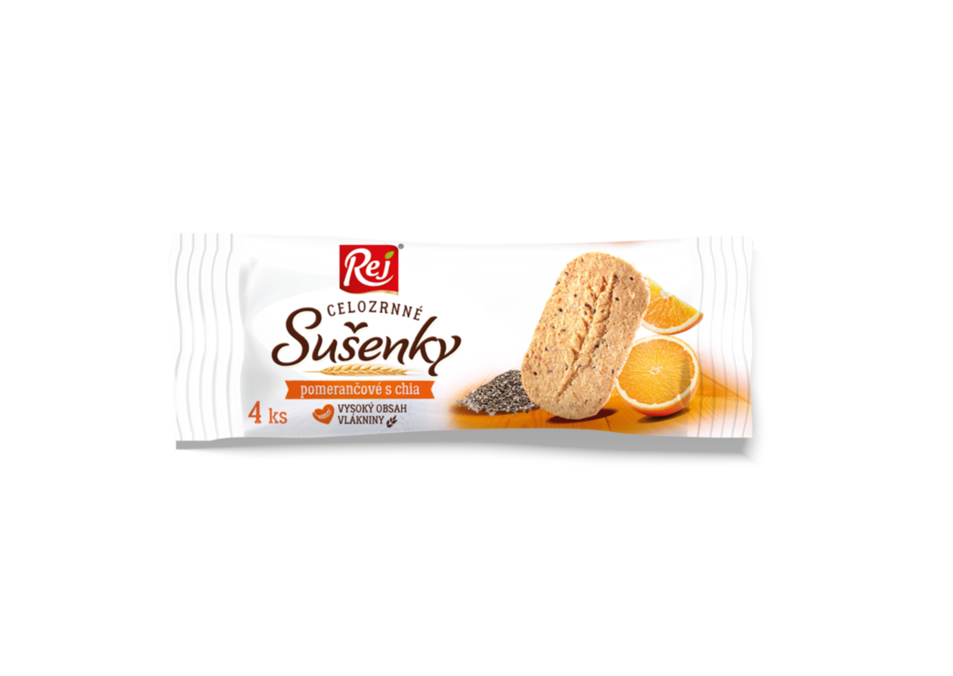 Rej Sušenky celozrnné pomeranč s chia 34 g