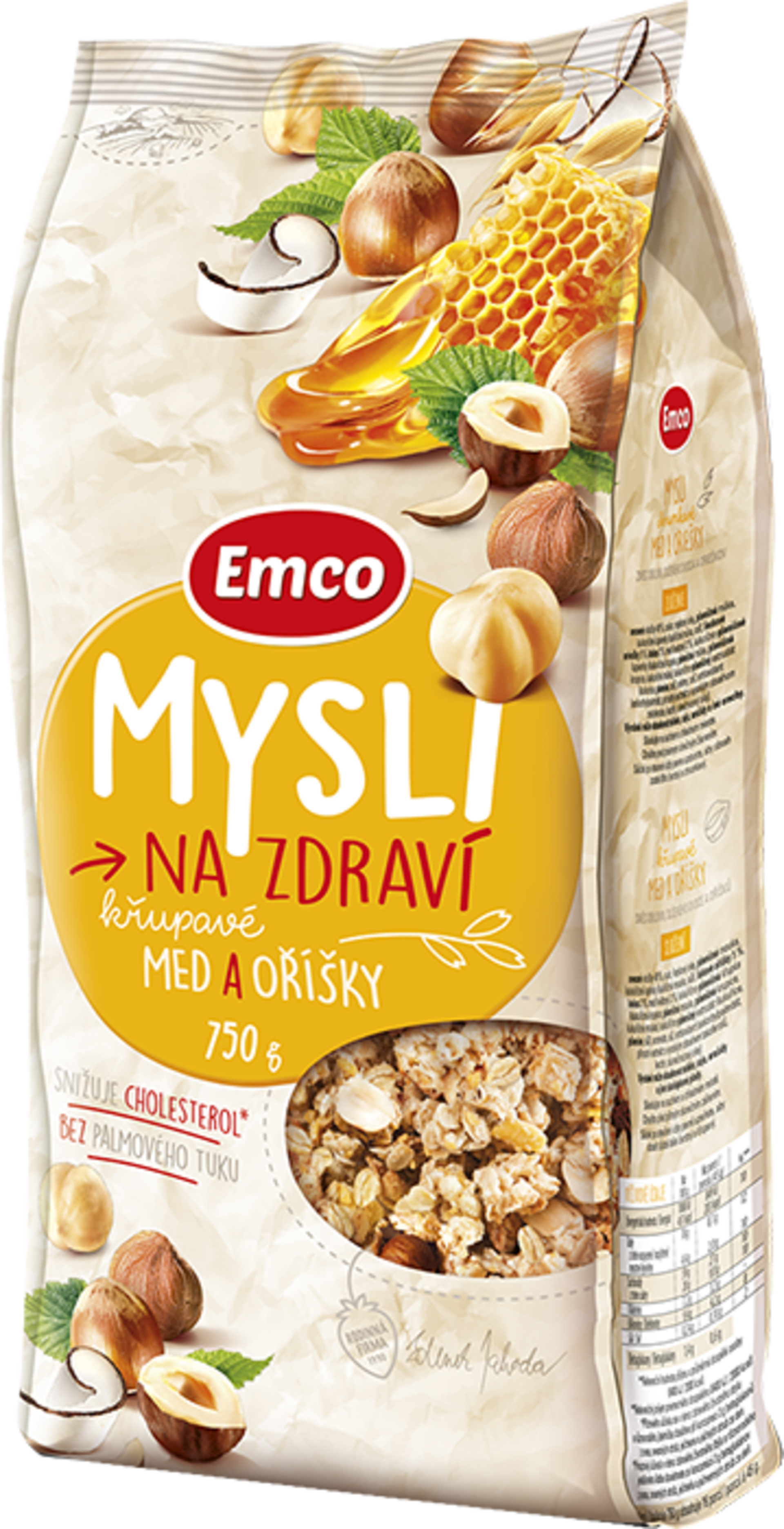 Emco Mysli - Medové s ořechy 750 g - expirace