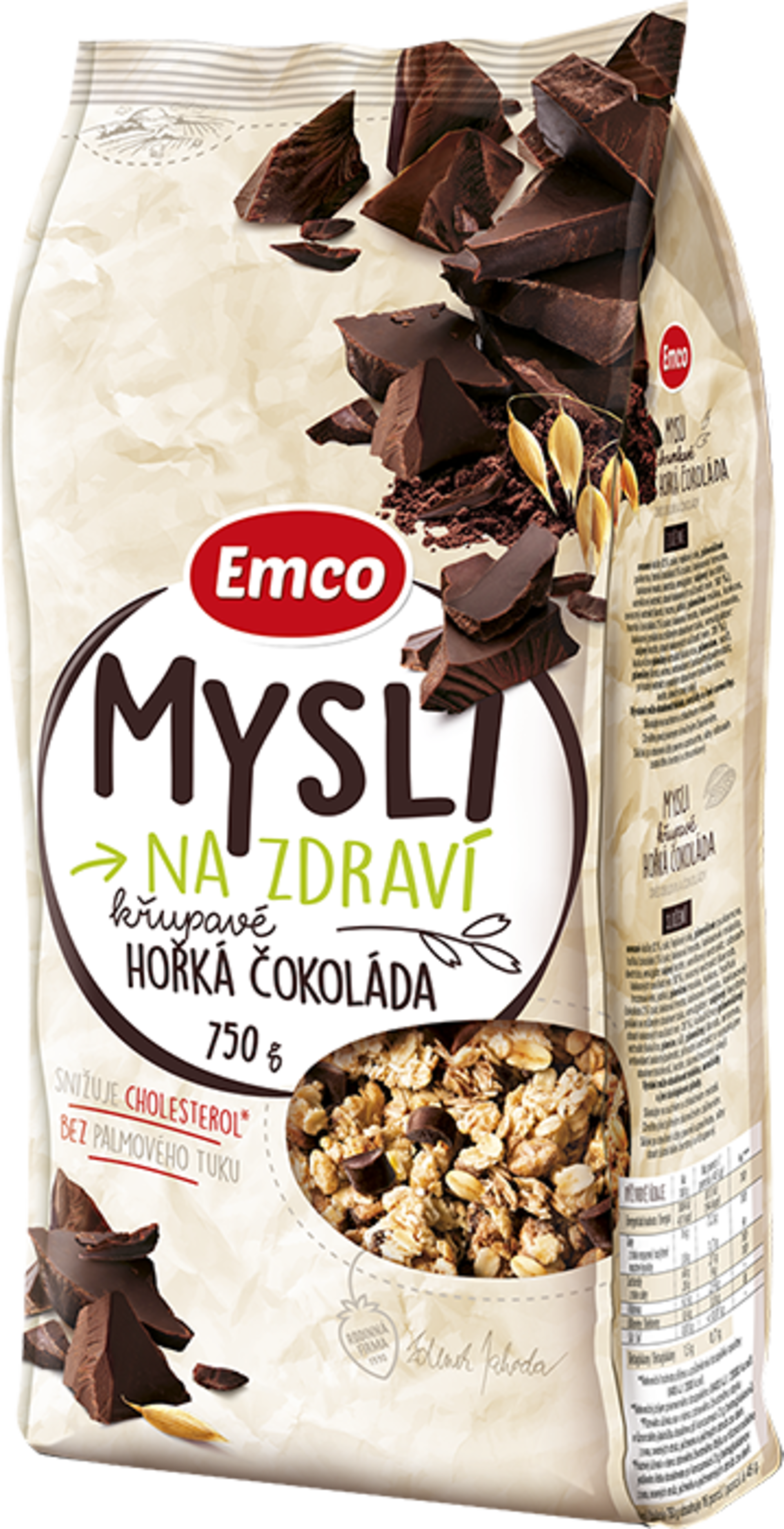 Emco Mysli křupavé - Hořká čokoláda 750 g - expirace