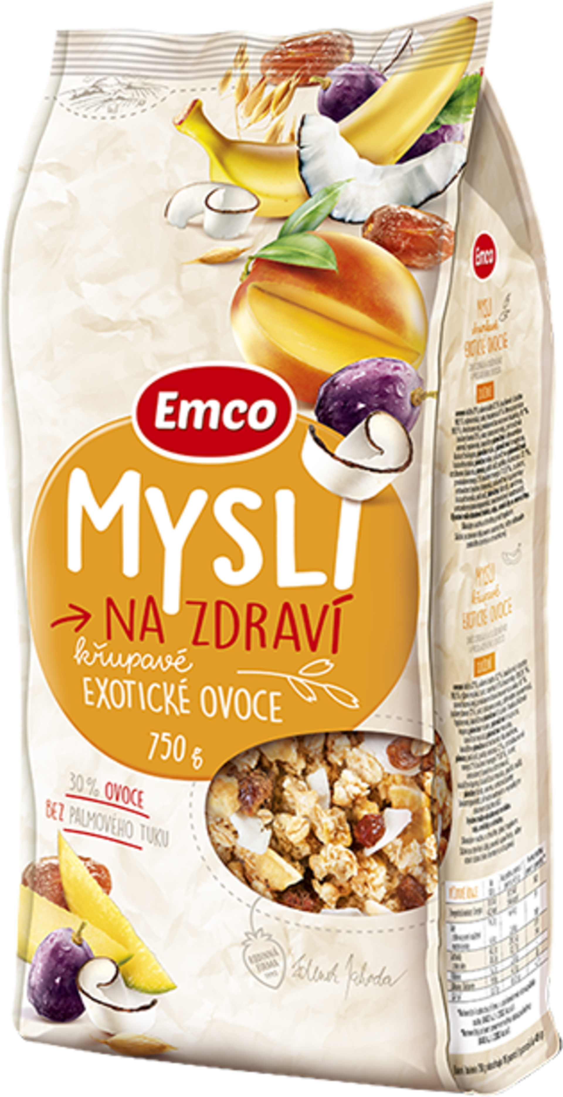 Emco Mysli křupavé - Exotické ovoce 750 g - expirace