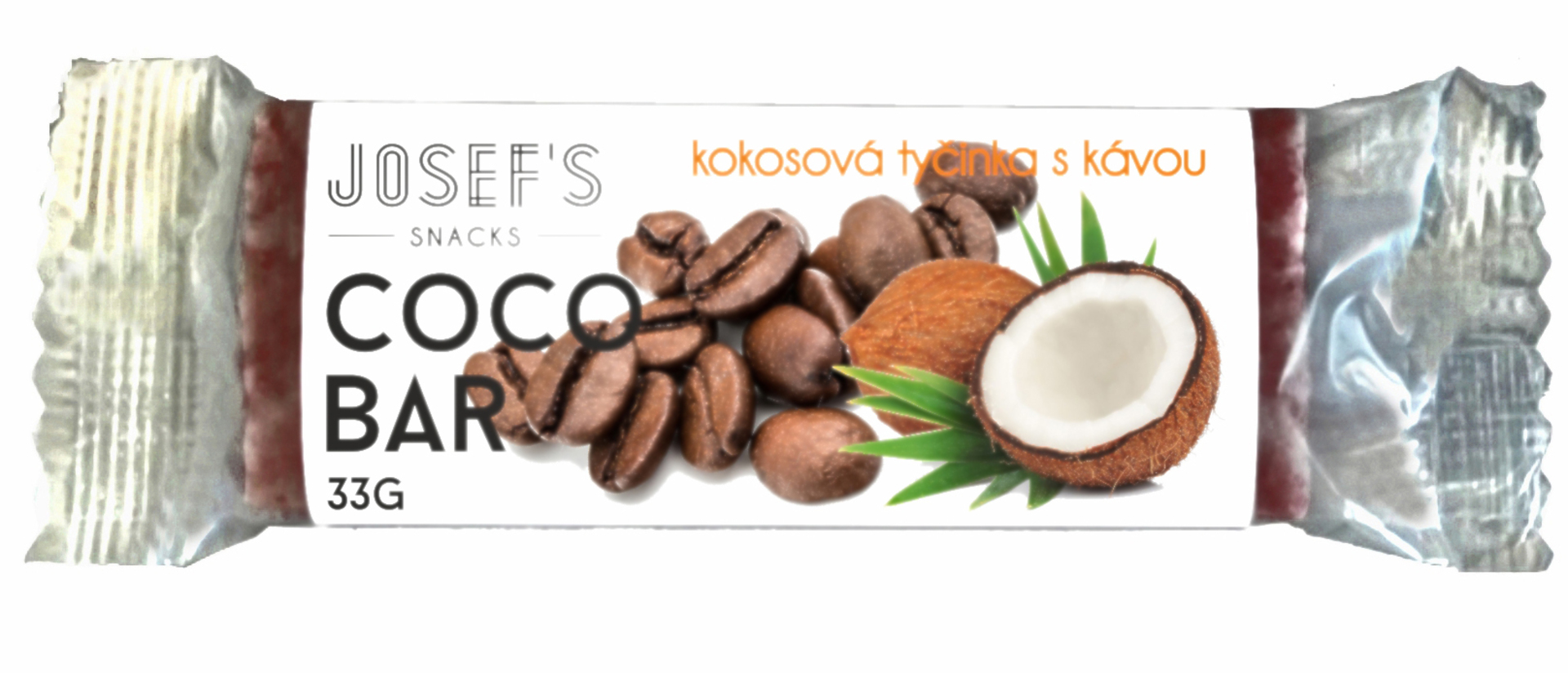 Josef's snacks Kokosová tyčinka s kávou 33 g