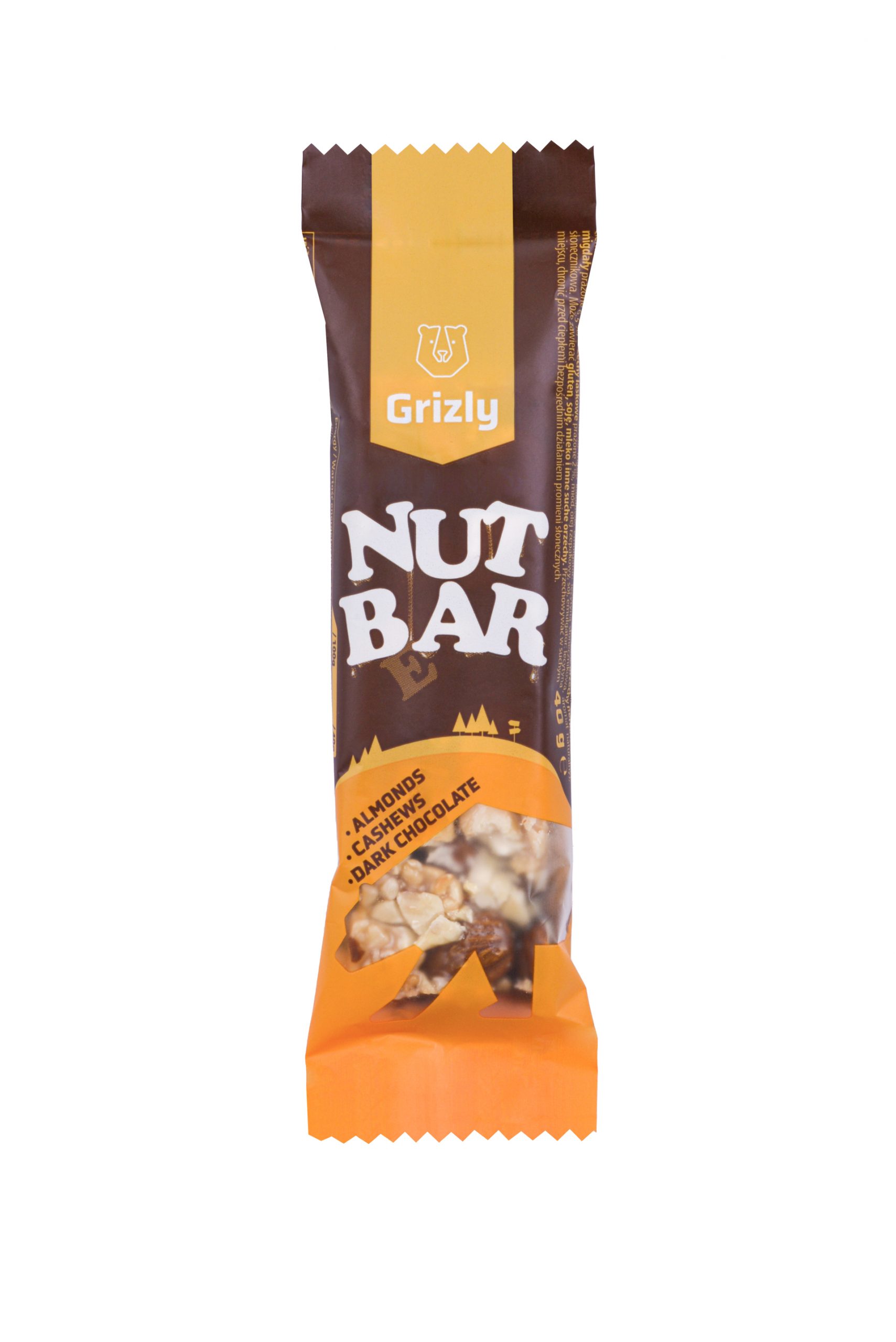 GRIZLY Nut bar mandle-kešu-hořká čokoláda 40 g