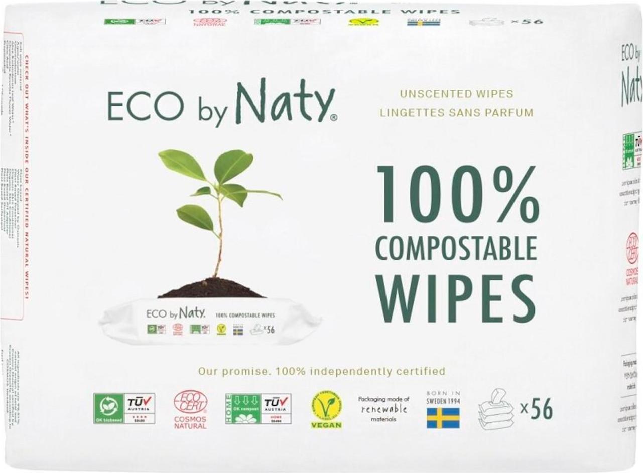 Eco by Naty Vlhčené ubrousky Naty bez vůně pro citlivou pokožku (výhodné balení) 168 ks