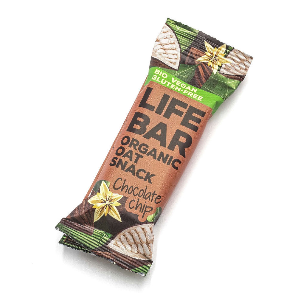 Tyčinka Lifebar Oat snack s kousky čokolády 40 g BIO   LIFEFOOD Lifefood