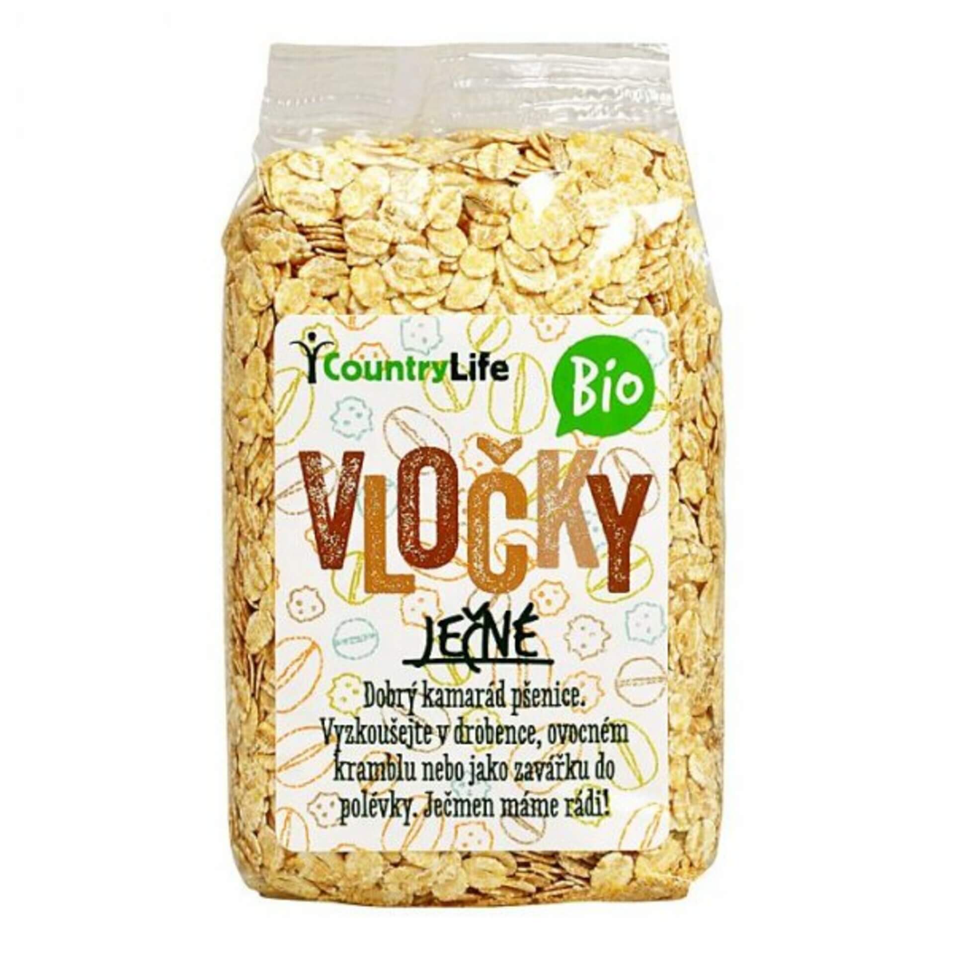 Country Life Vločky ječné BIO 250 g expirace