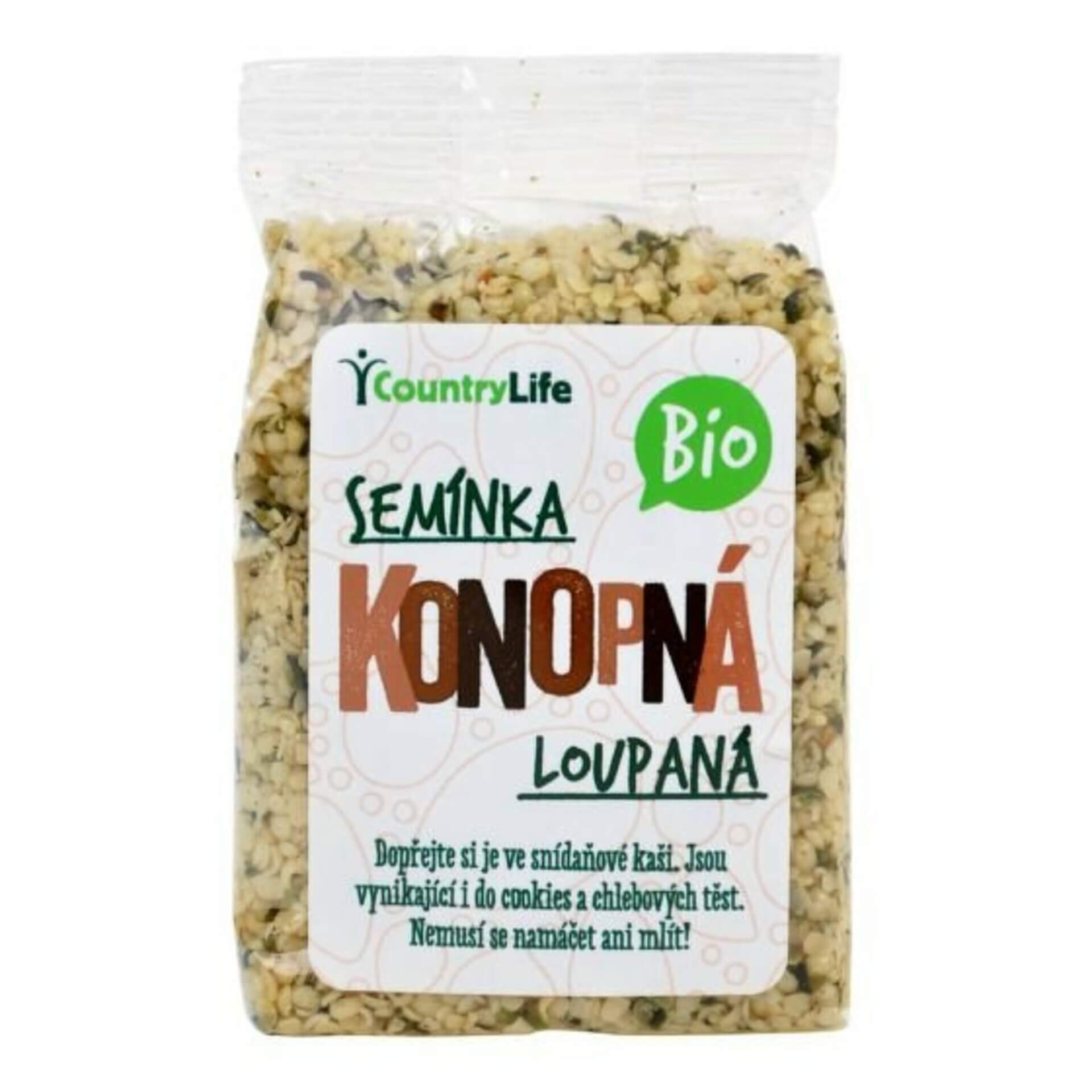 Country Life Konopná semínka loupaná BIO 100 g expirace