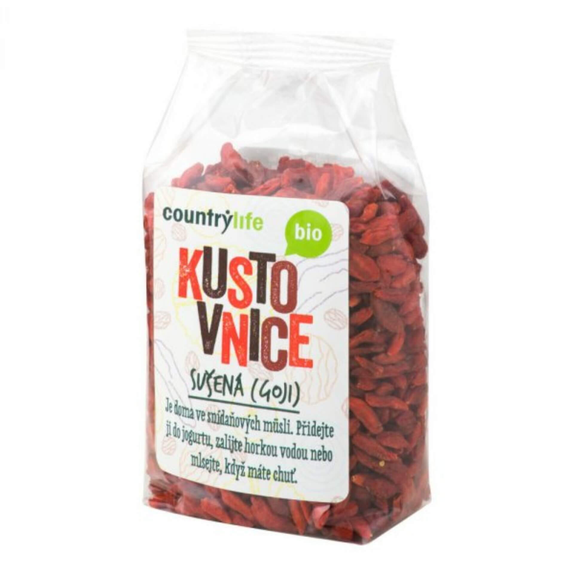 Country Life Kustovnice cizí sušená - goji BIO 250 g expirace