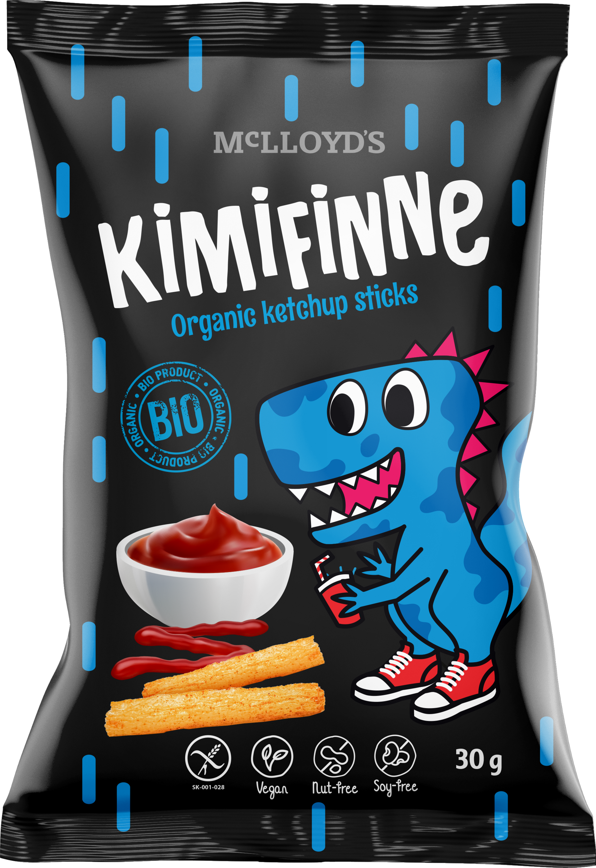 Kimifinne Snack tyčinky s kečupem BIO 30 g