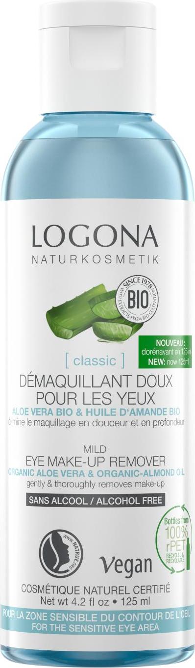 Logona Jemný odličovač očního make-upu s bio aloe vera a bio mandlovým olejem 125 ml