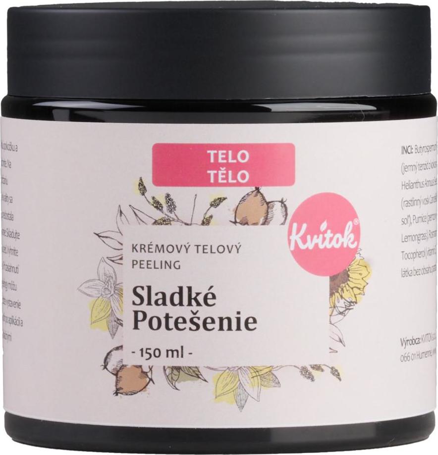 Kvitok Cukrový tělový peeling – Sladké pokušení 150ml