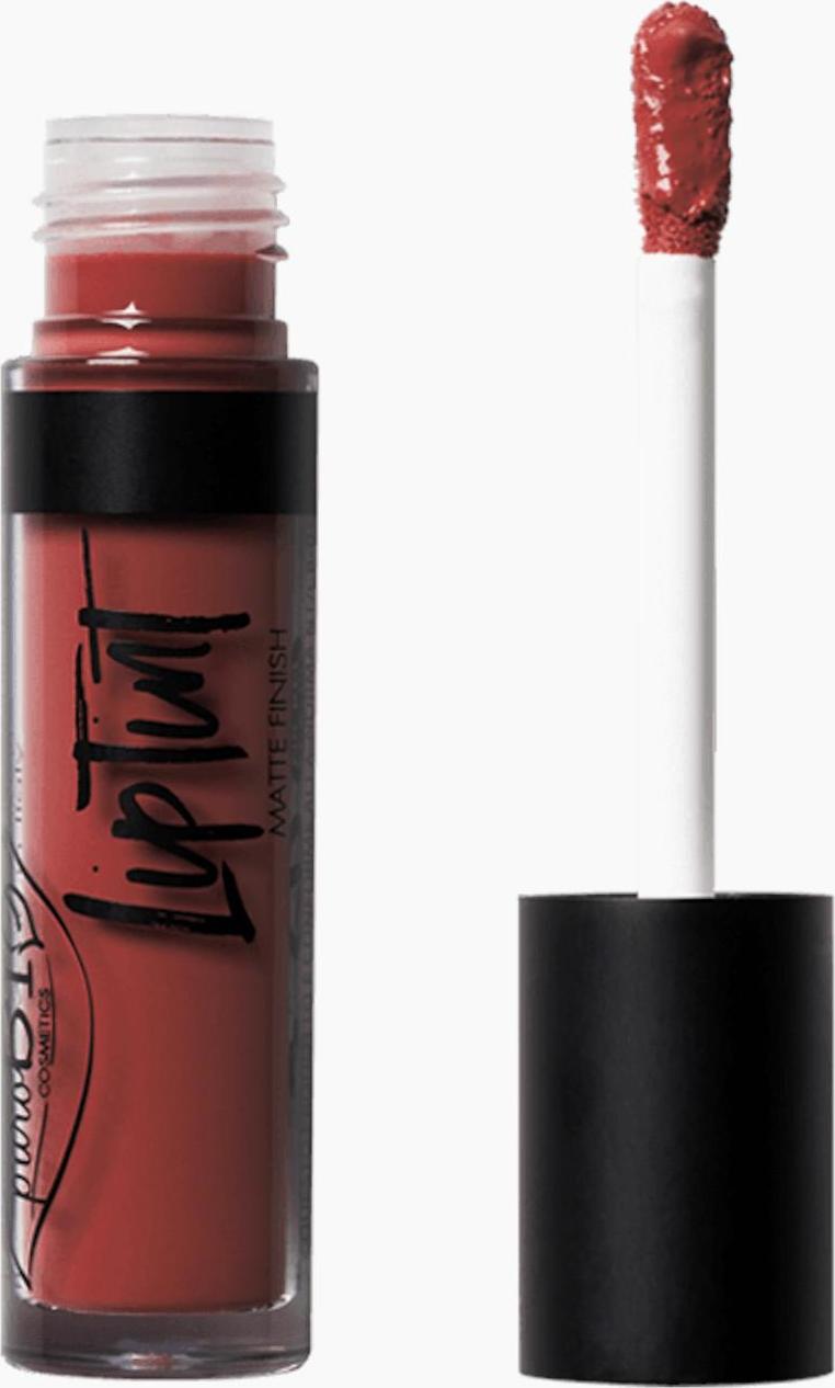 puroBIO cosmetics LipTint Tekutá rtěnka 07 chocolate red 4 ml