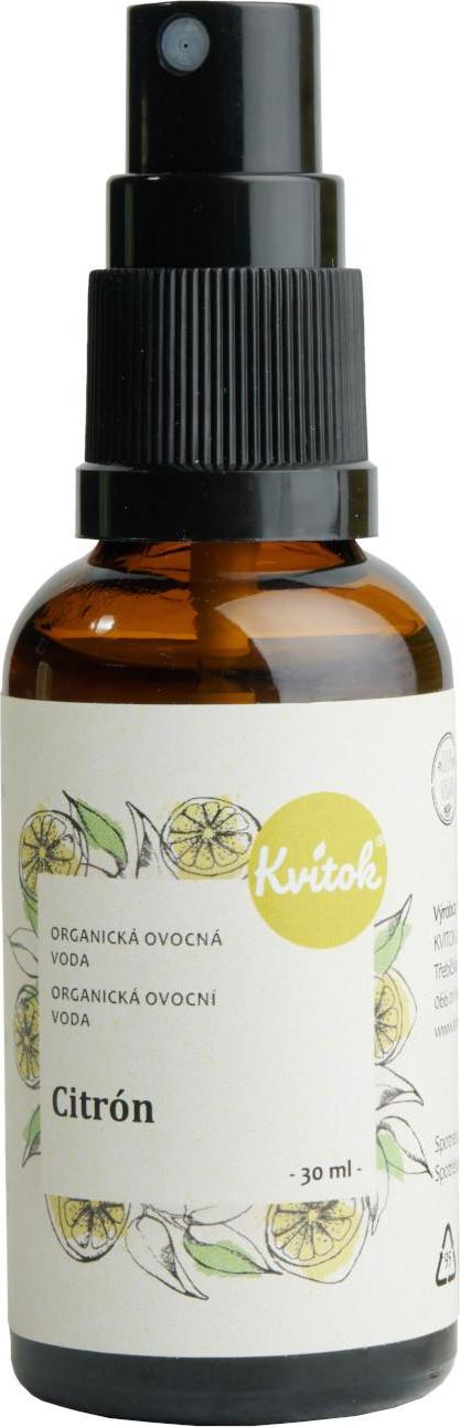 Kvitok Organická Ovocná Voda – Citron 30ml