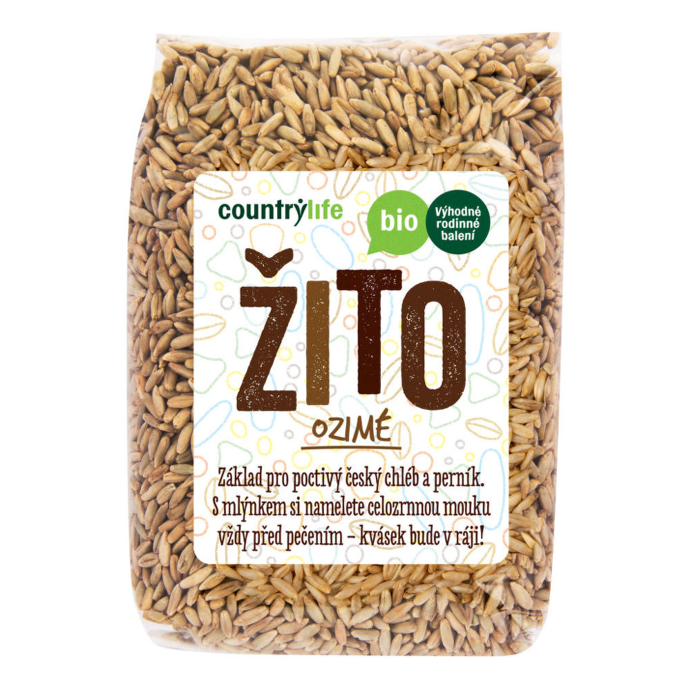 Žito ozimé 1 kg BIO   COUNTRY LIFE Country Life