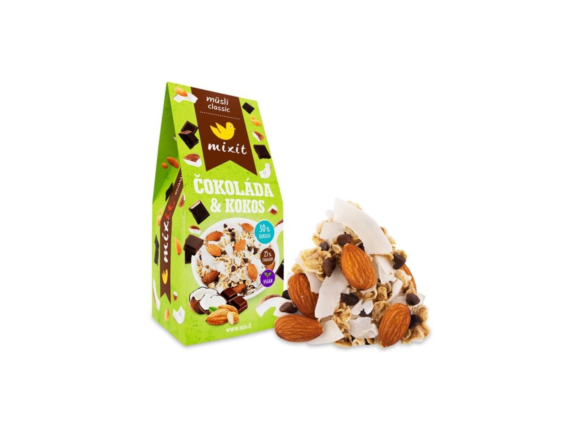 Mixit Müsli classic - Čokoláda & Kokos 320 g expirace