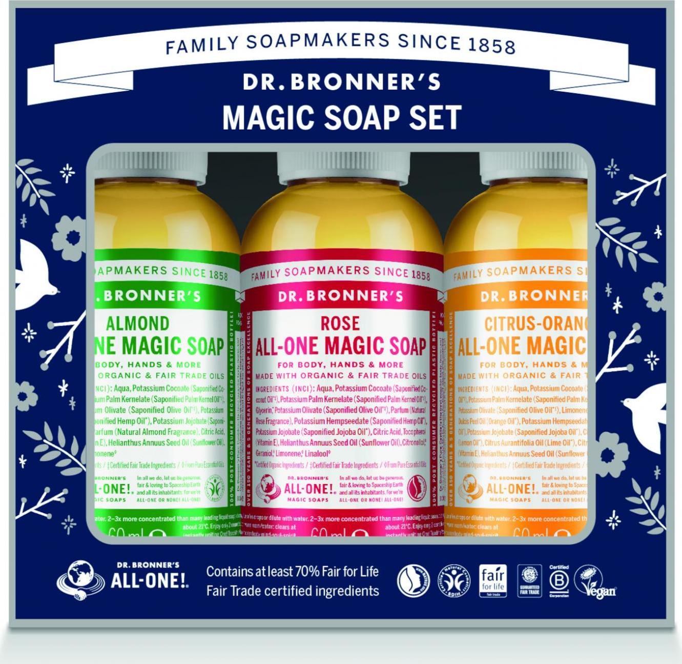 Dr. Bronner's Gift Set 3 x 60ml