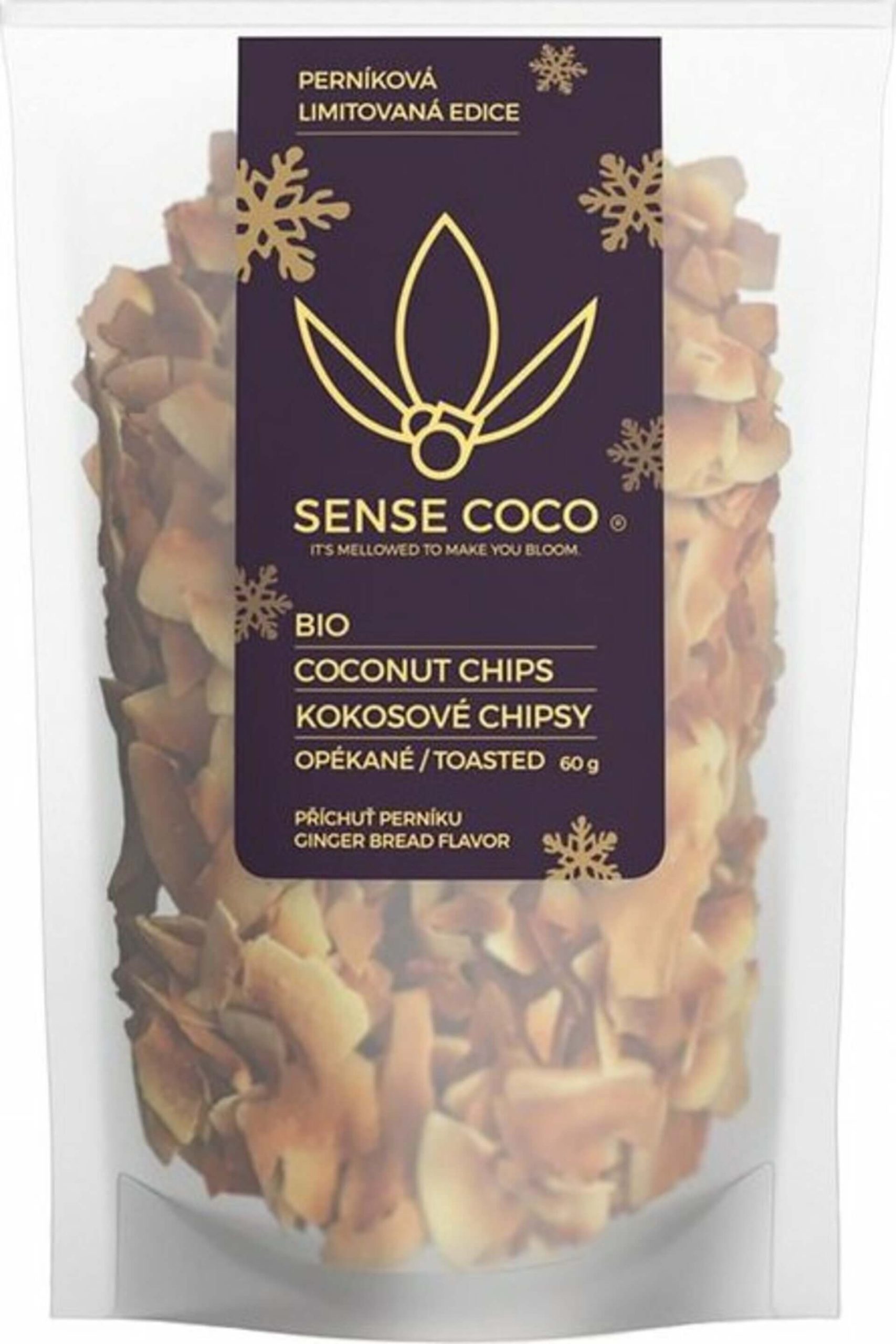 Sense Coco Bio kokosové chipsy perníkové 60 g - expirace