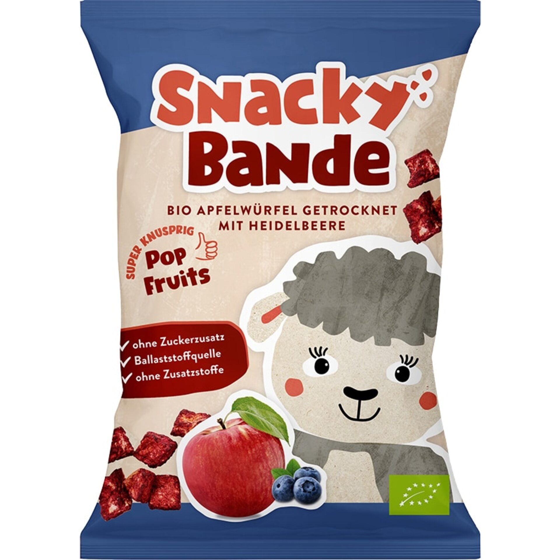 Snacky Bande Jablečné kostky borůvka BIO 14 g