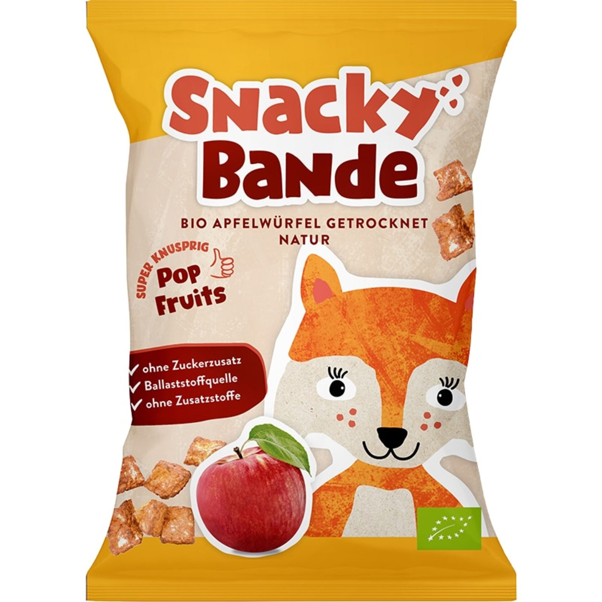 Snacky Bande Jablečné kostky natur BIO 14 g