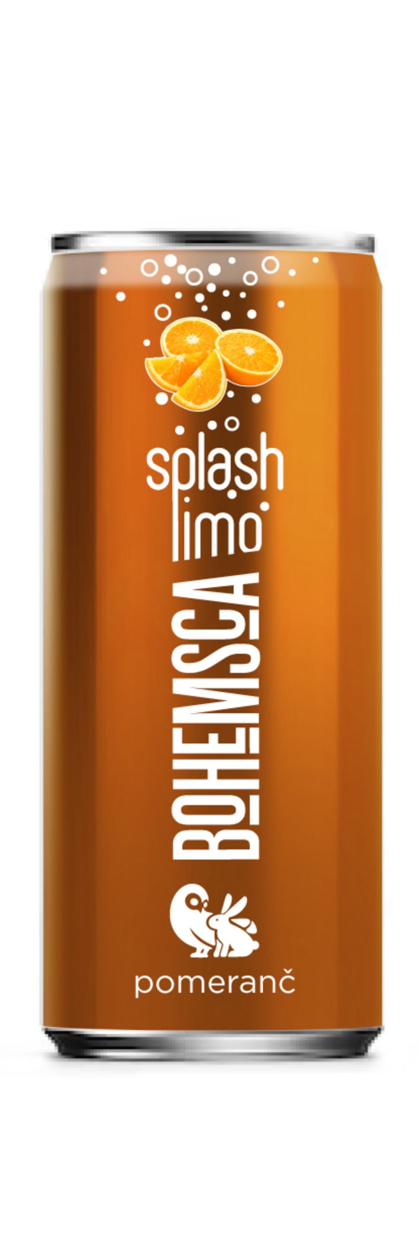 Bohemsca Splash limonáda pomeranč plech 250 ml