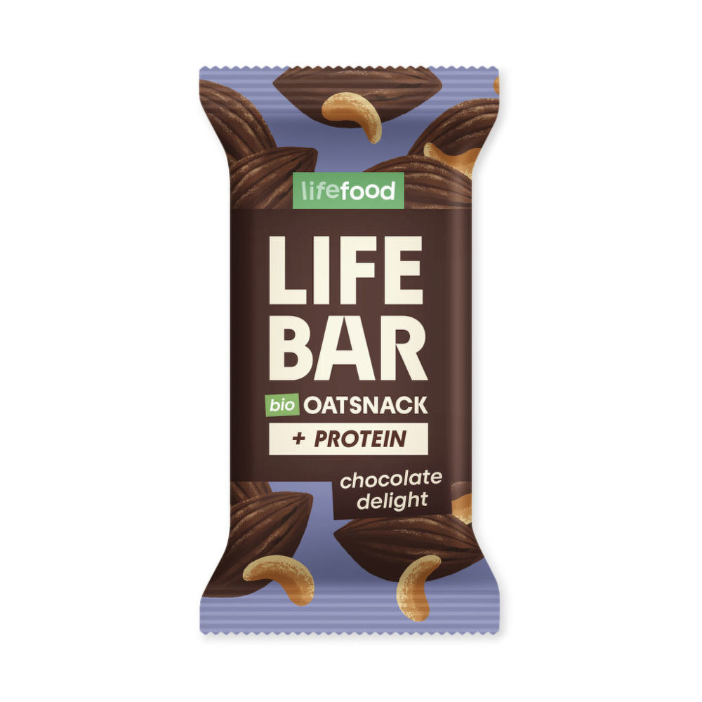 Tyčinka Lifebar Oat Snack proteinová čokoládová 40 g BIO    LIFEFOOD Lifefood