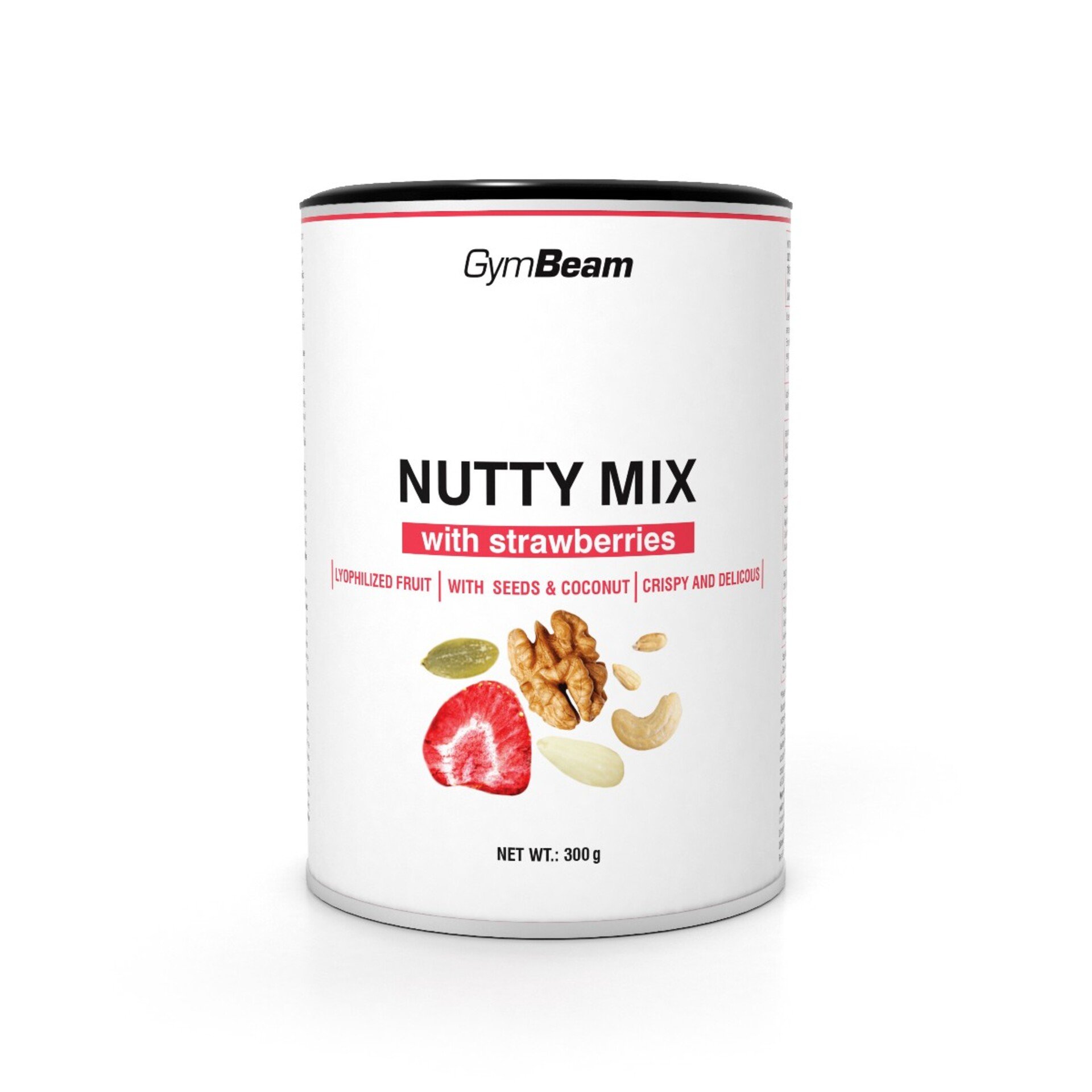 GymBeam Nutty Mix s jahodami 300 g