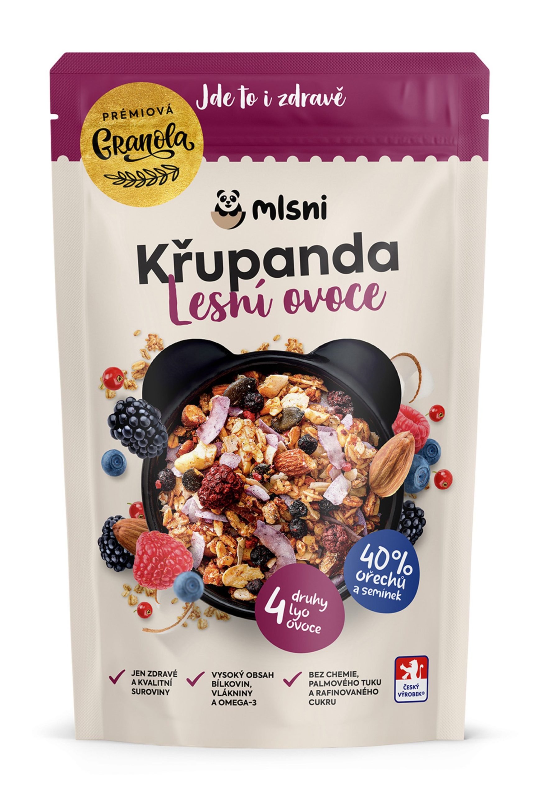 Mlsni Prémiová granola Křupanda lesní ovoce 400 g