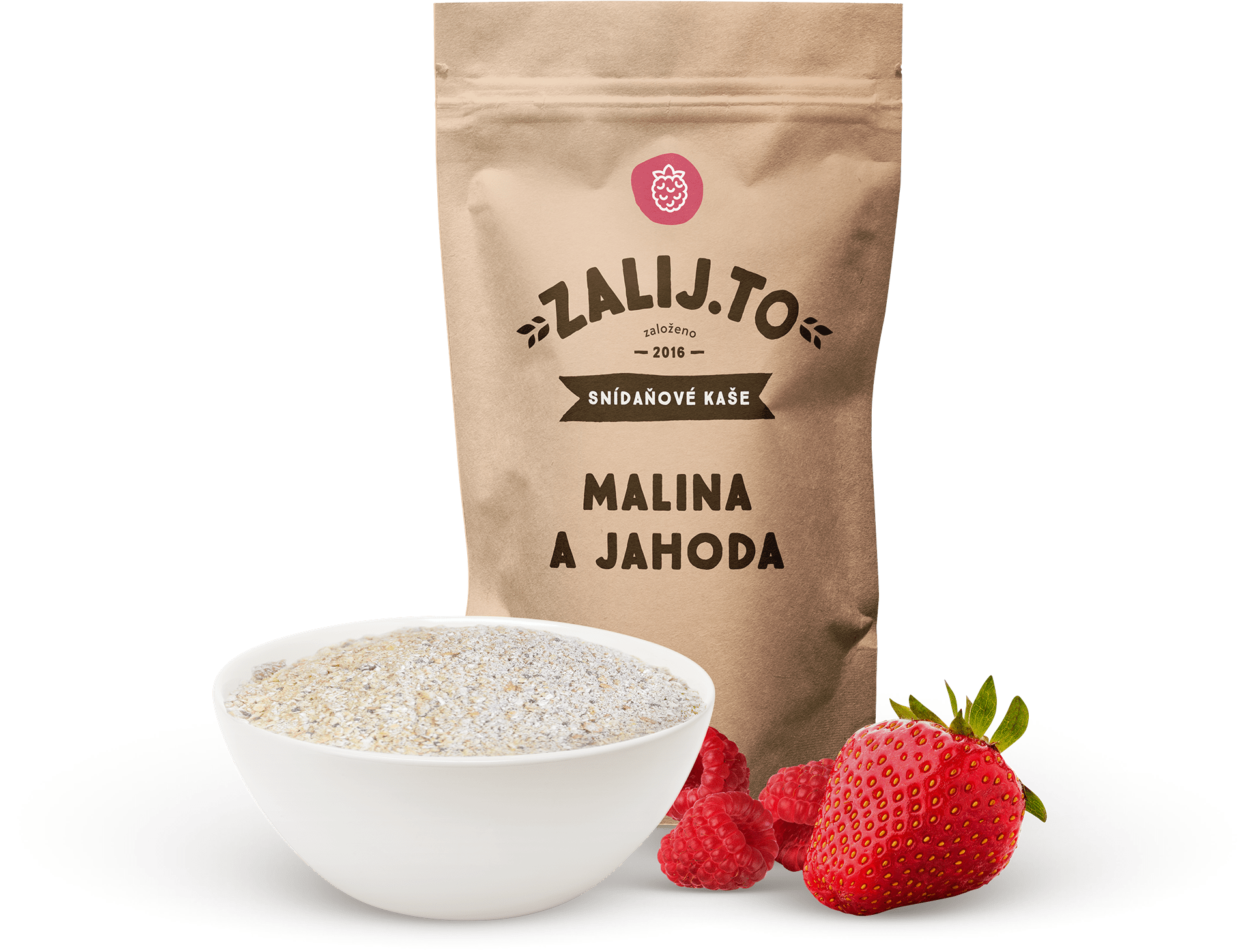 Zalij.To Ovesná kaše malina a jahoda 500 g