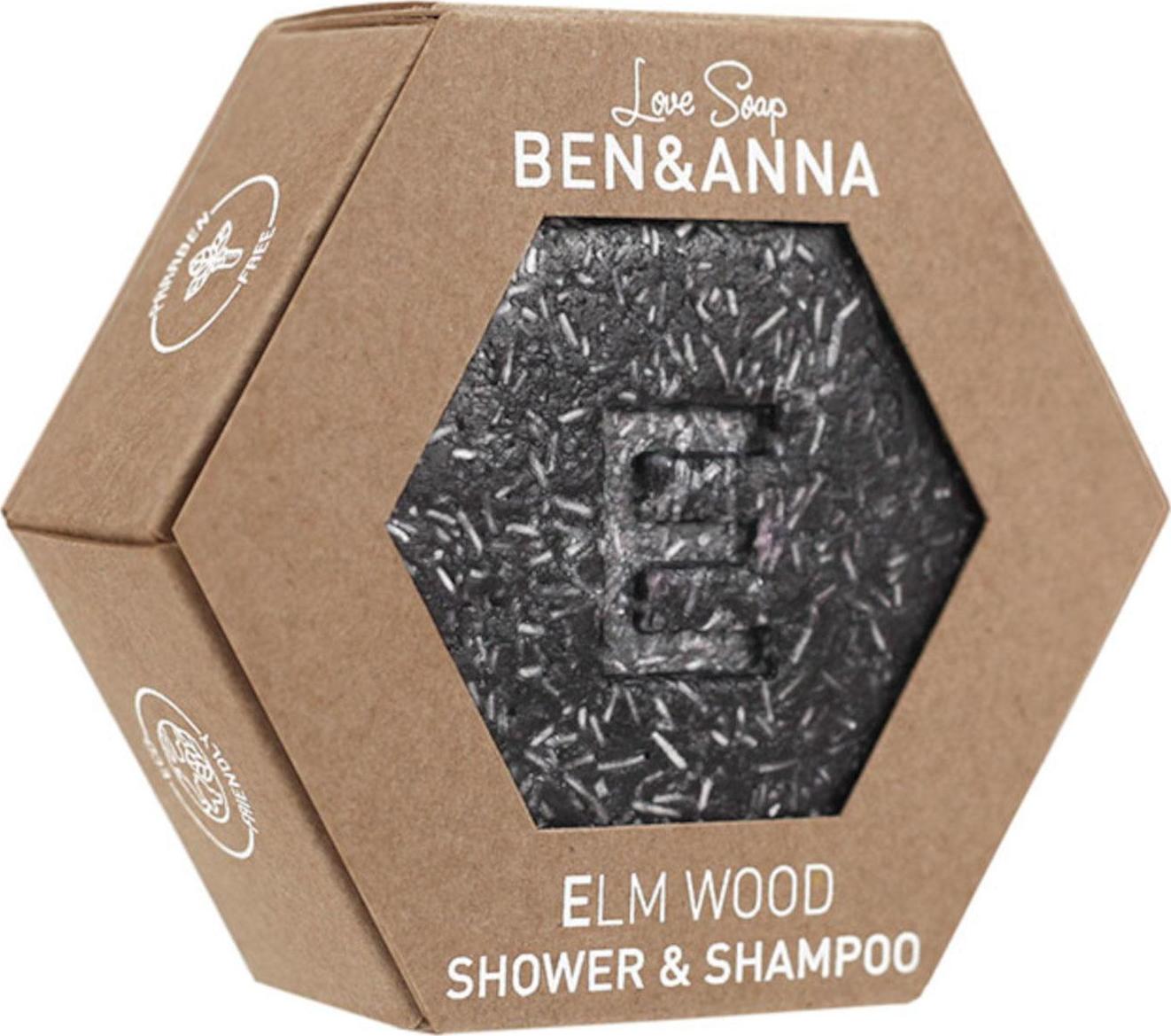 Ben & Anna Tuhý šampon a mýdlo ELM WOOD 60 g