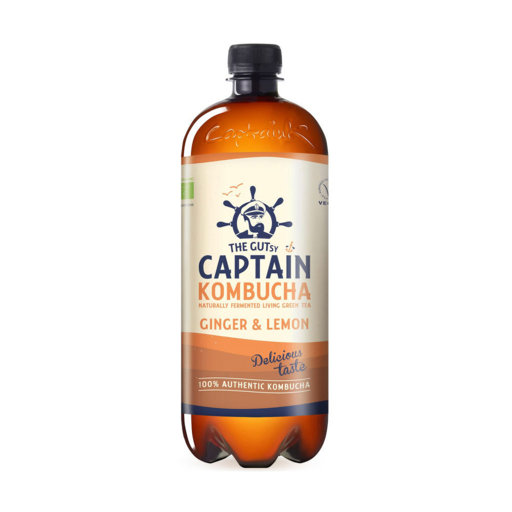 Captain kombucha zázvor a citron 1 l BIO   THE GUTSY The Gutsy