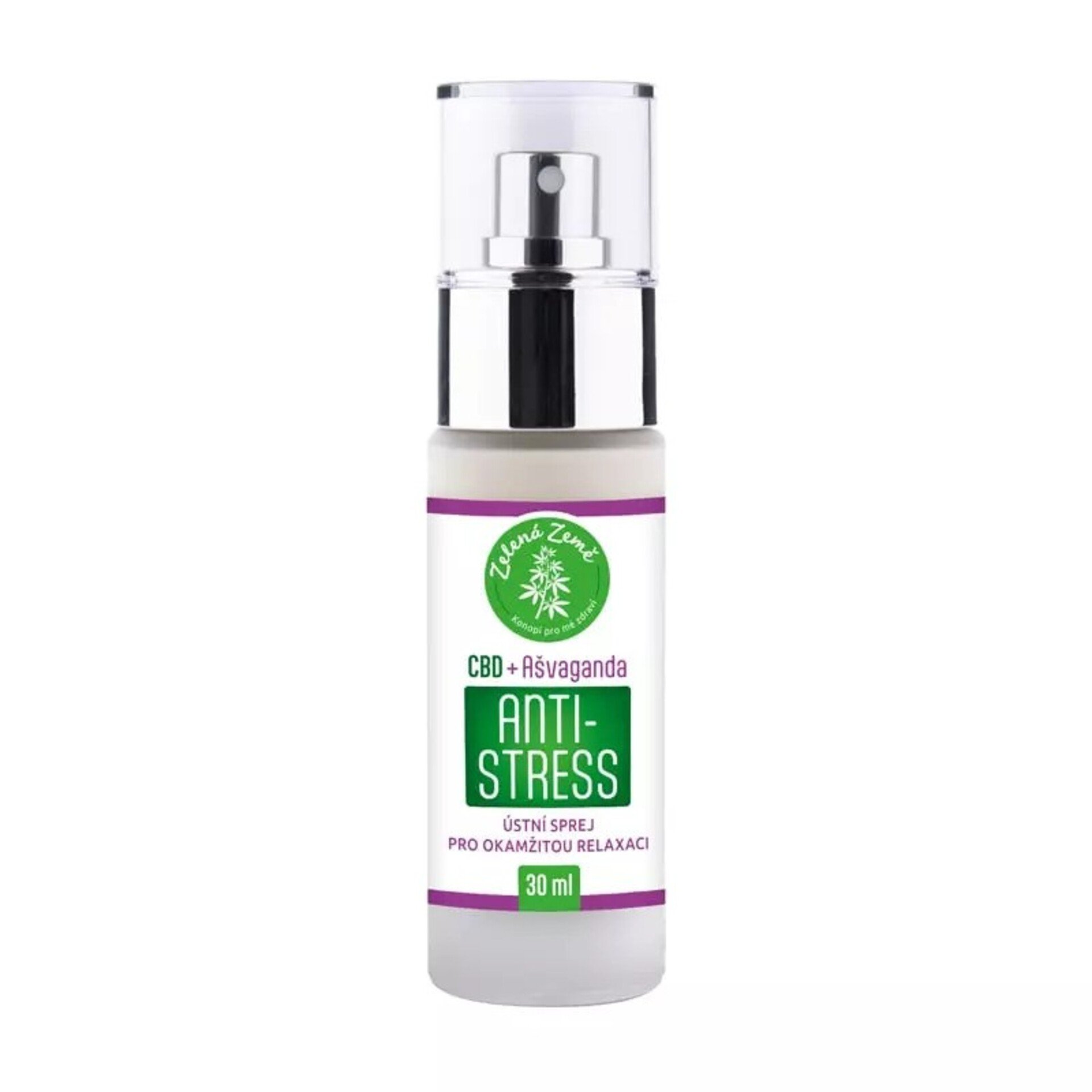 Zelená země CBD antistress sprej s ašvagandou 30 ml