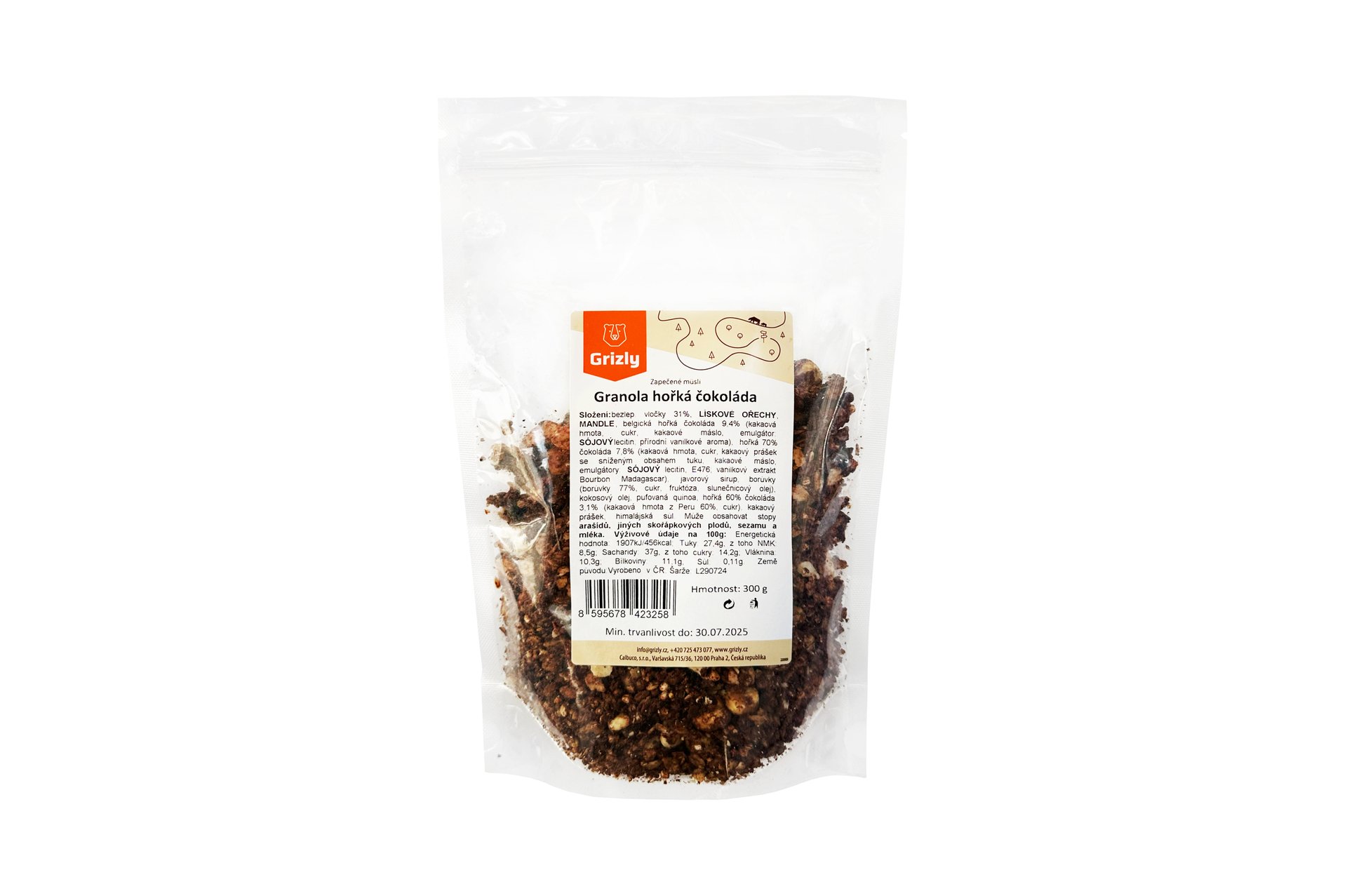 GRIZLY Granola Hořká čokoláda 300 g