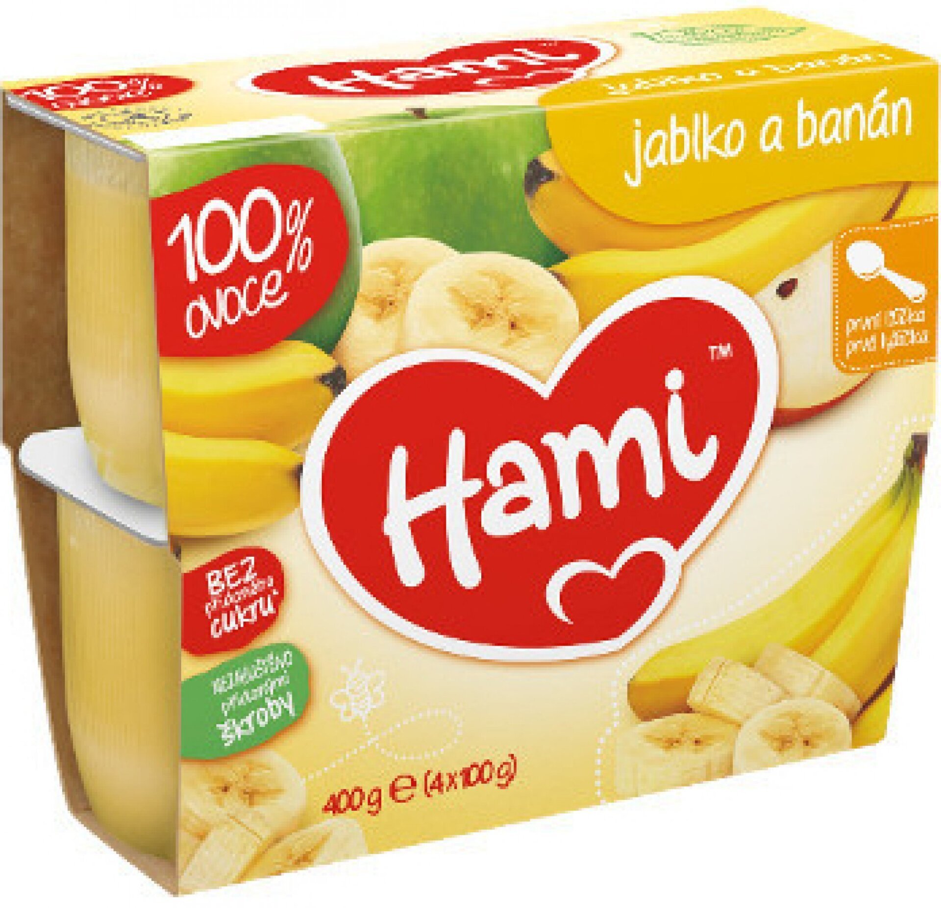 HAMI 100% OVOCE JABLKO A BANÁN 400G 4M expirace