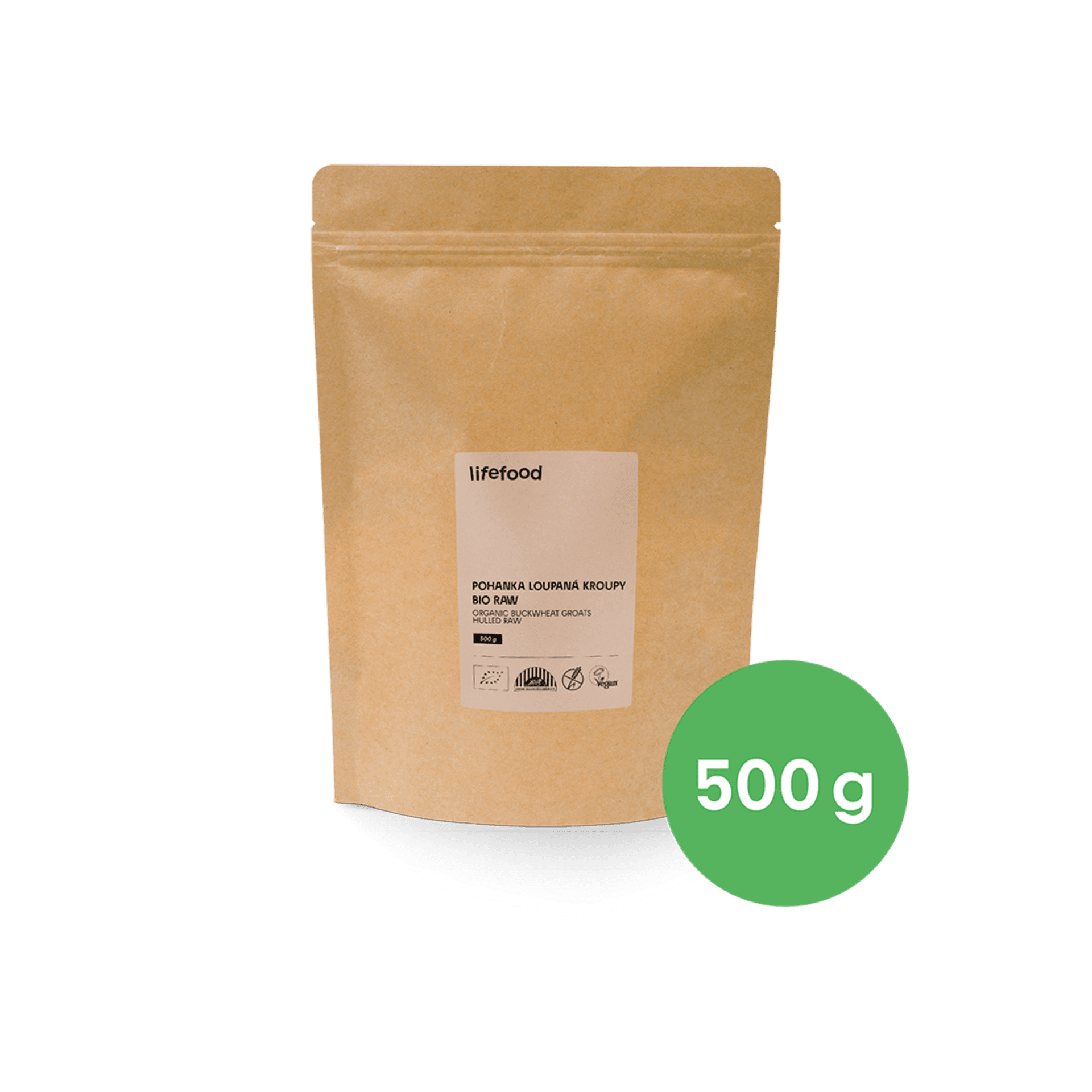 Lifefood Pohanka loupaná kroupy raw BIO 500 g