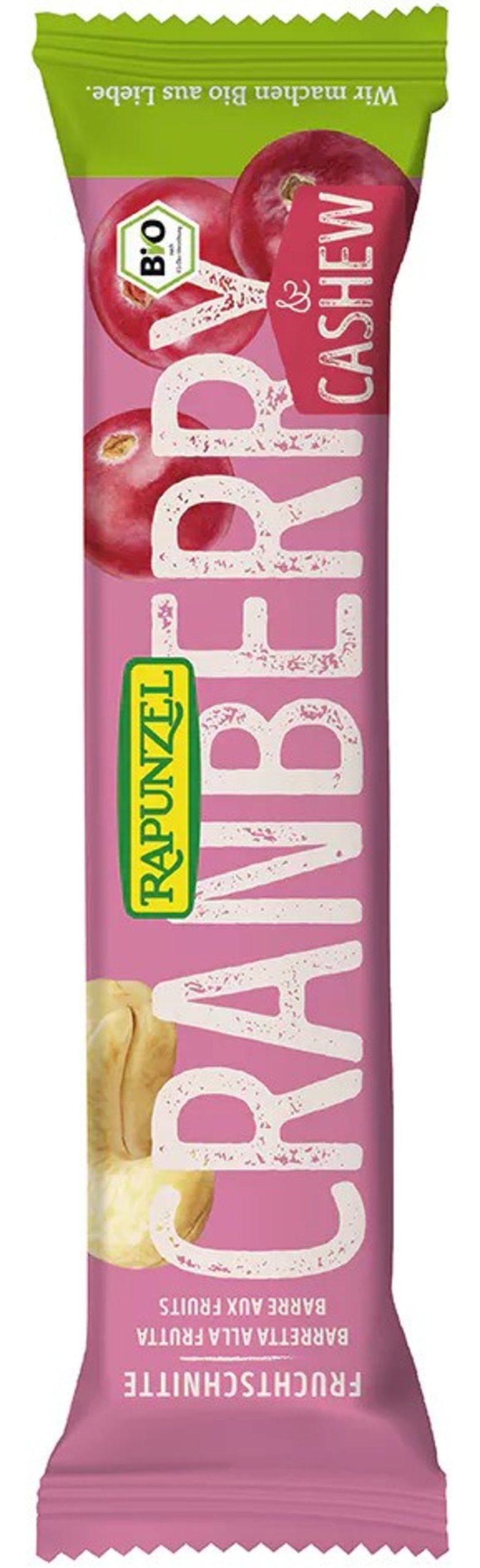 Rapunzel Tyčinka brusinky a kešu BIO 40 g